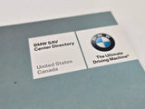 Original BMW X5 E70 2007 SAV Center Directory Canada USA 01000443173