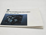 Original BMW E46 325i 330i M3 Service und Garantie Informationen 2003 englisch