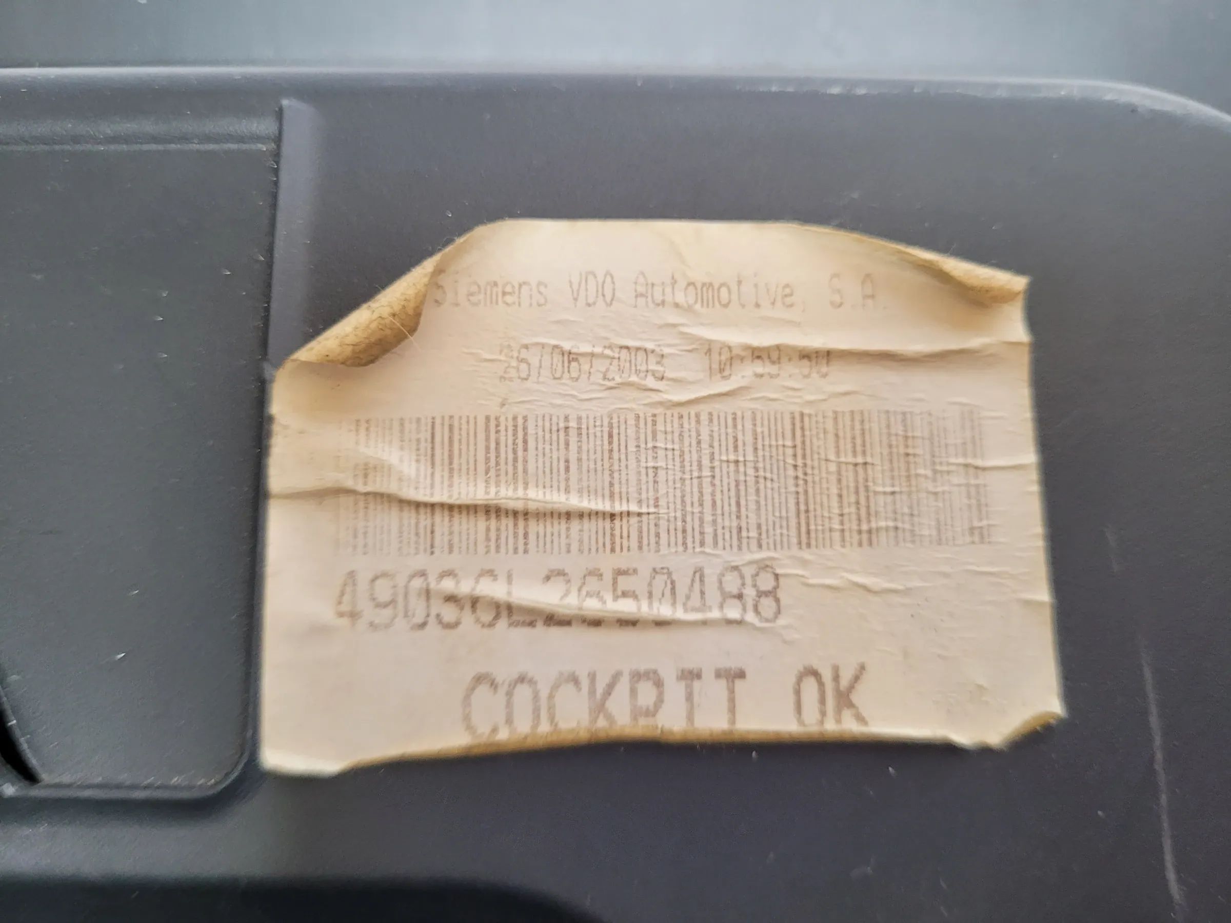 Original Seat Ibiza/Cordoba (6L1/6L2) Handschuhfach Deckel Vorne 6L1857121H