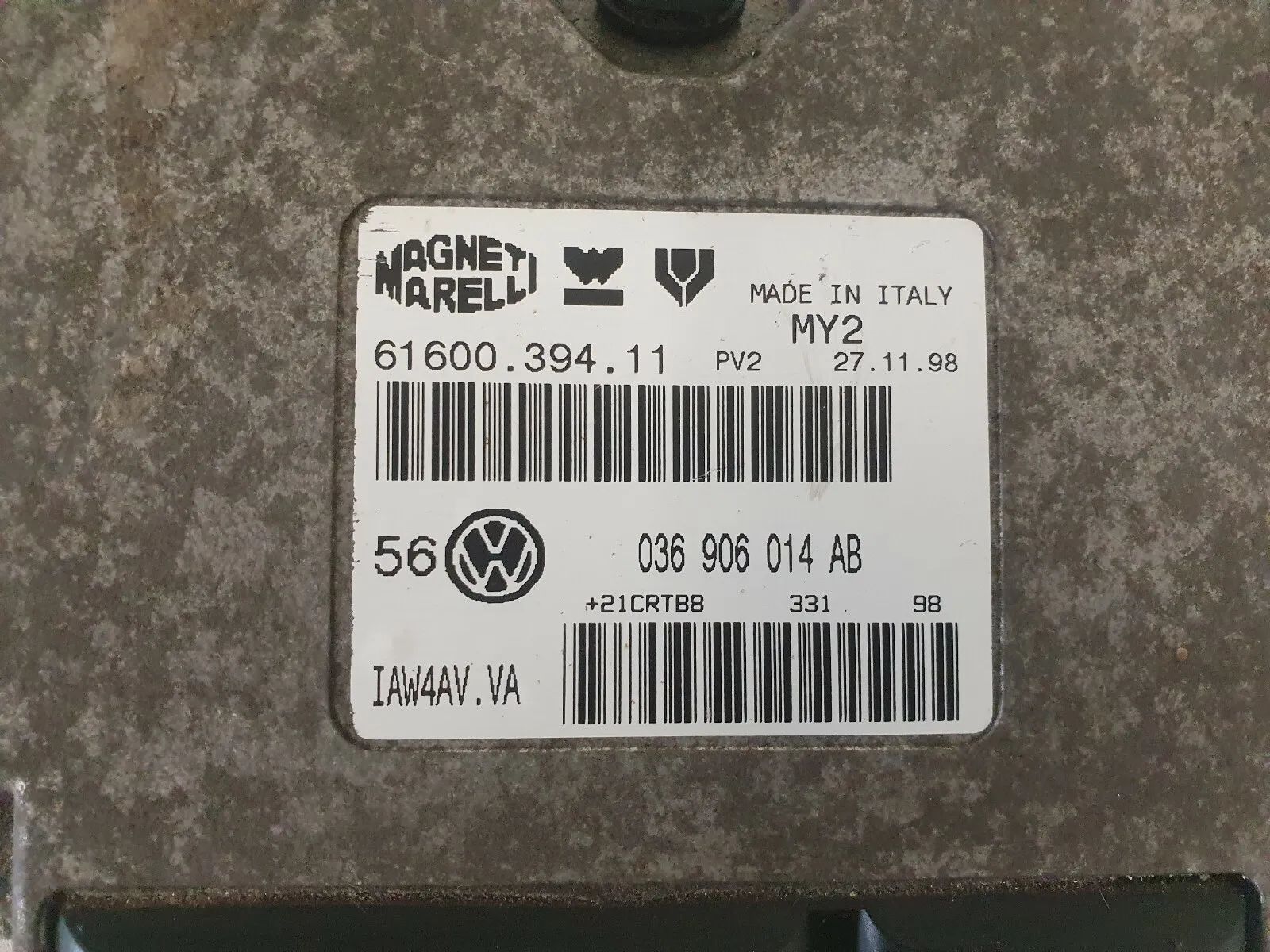 ⭐⭐⭐⭐⭐ Centralita original motor 036906014AB VW Golf IV (1J) 1.4 ⭐⭐⭐⭐⭐