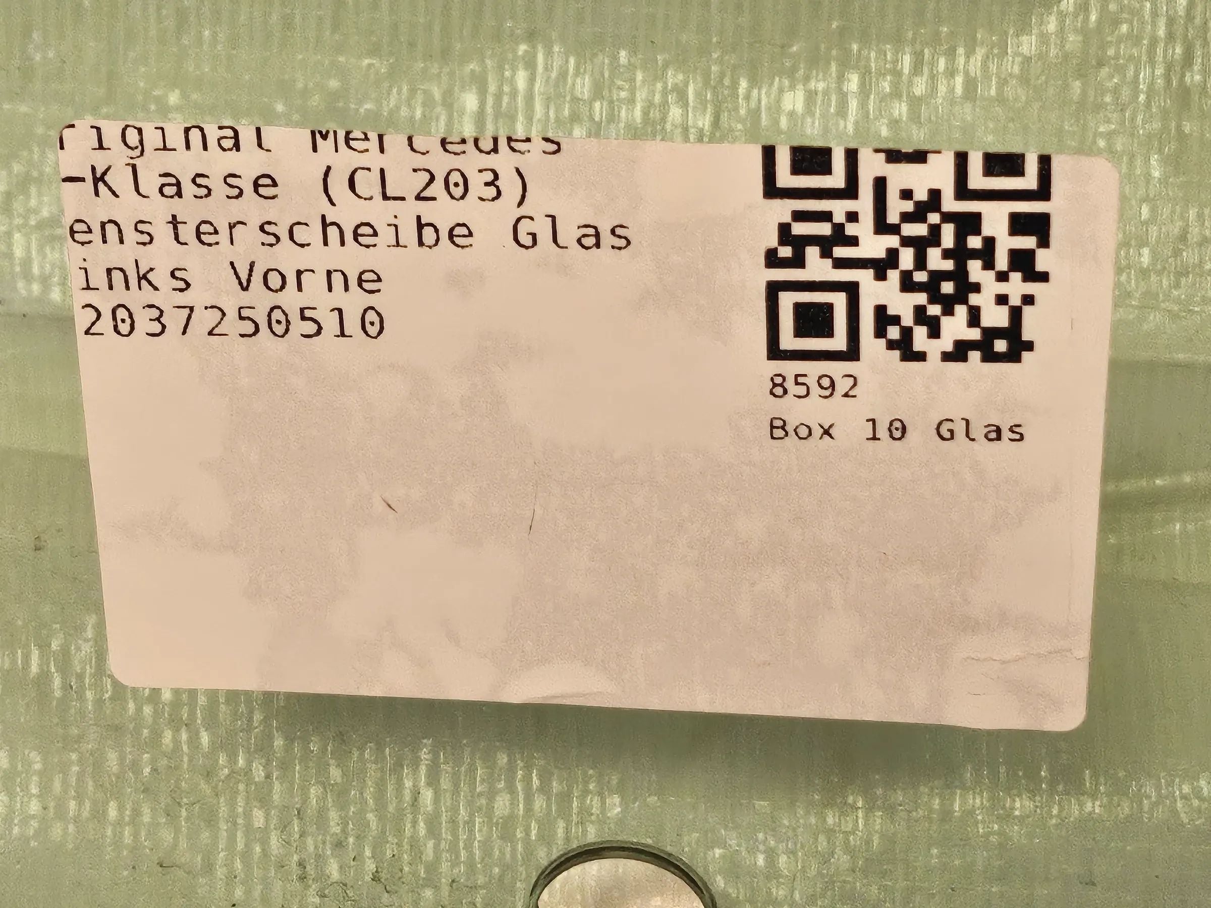 Original Mercedes C-Klasse (CL203) Fensterscheibe Glas Links Vorne A2037250510