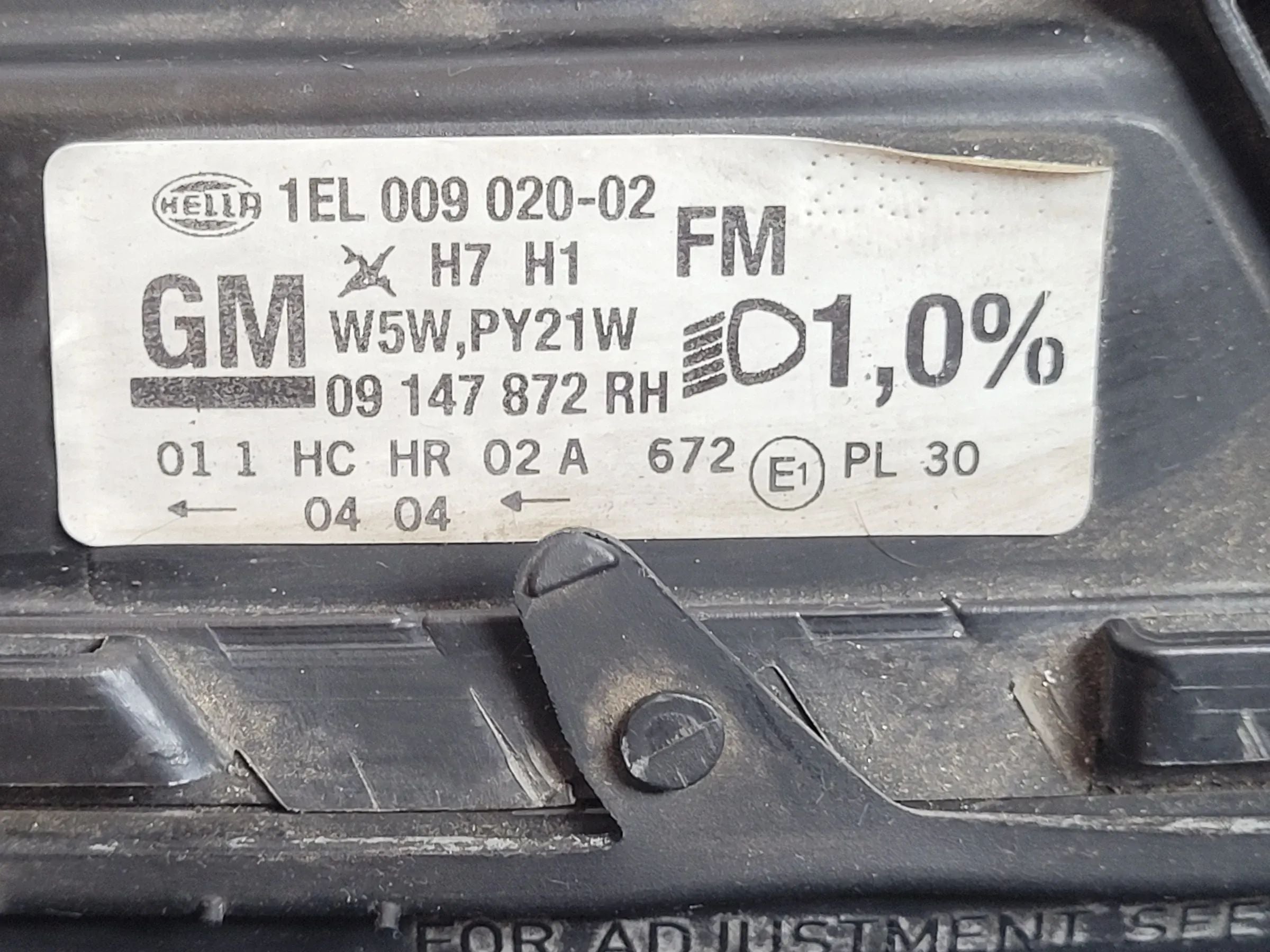 Opel Omega B V94 Scheinwerfer/Frontleuchte Rechts 09147872 (Original)