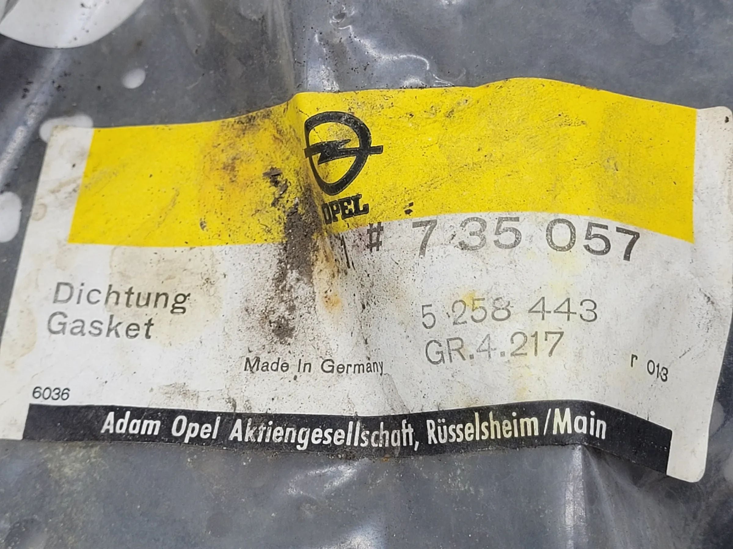 OPEL GT KADETT MANTA ASCONA TRANS VALVE BODY GASKET  5258443