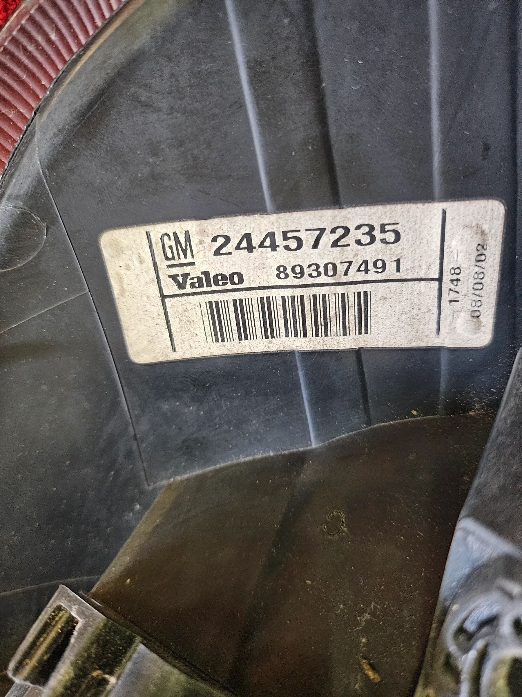 luz trasera izquierda original VALEO OPEL CORSA C F08 F68 negro 89307491