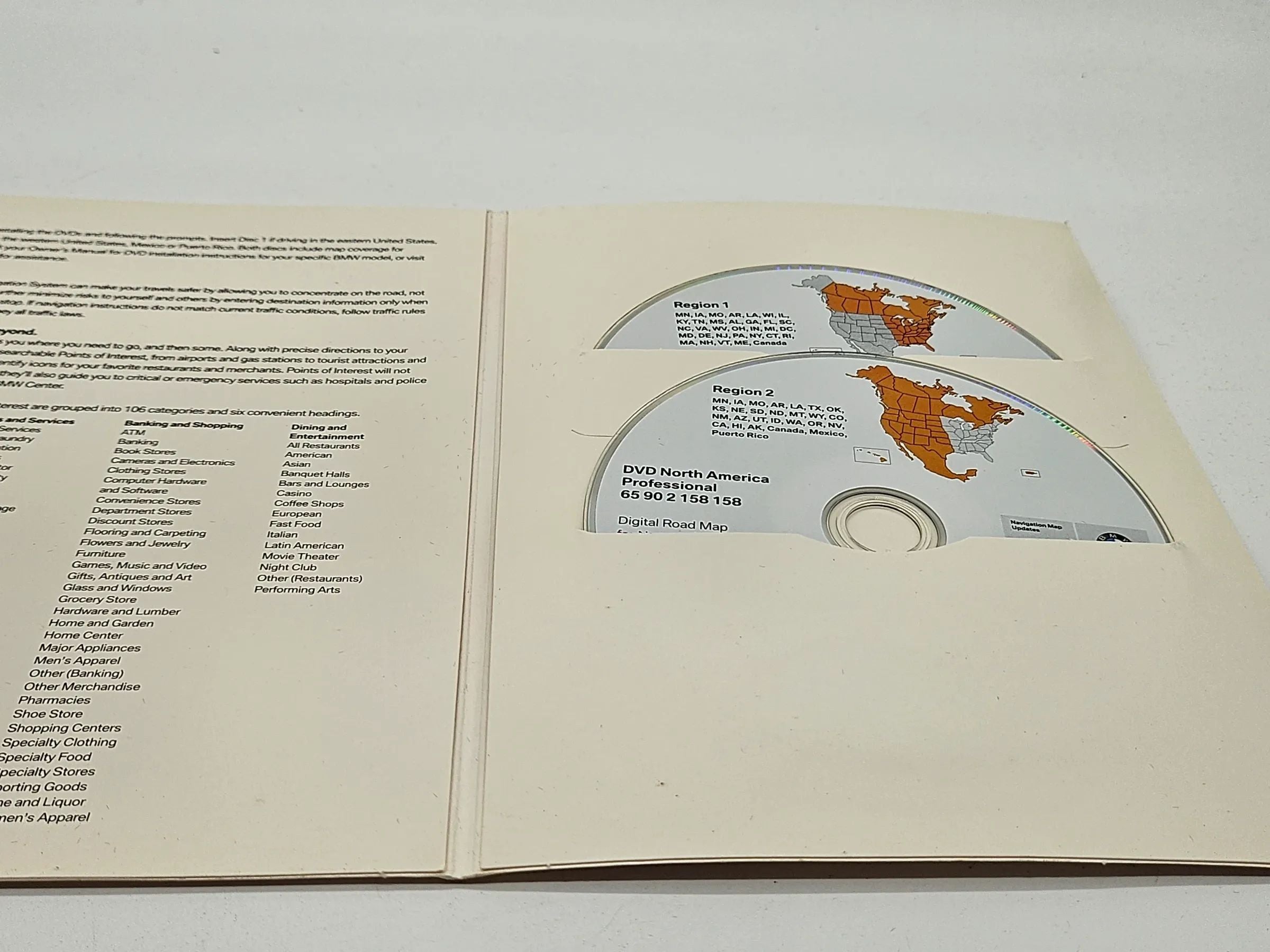 Original BMW  E60 Navigation prof.  2 Disc DVD North America 2010 65902158158