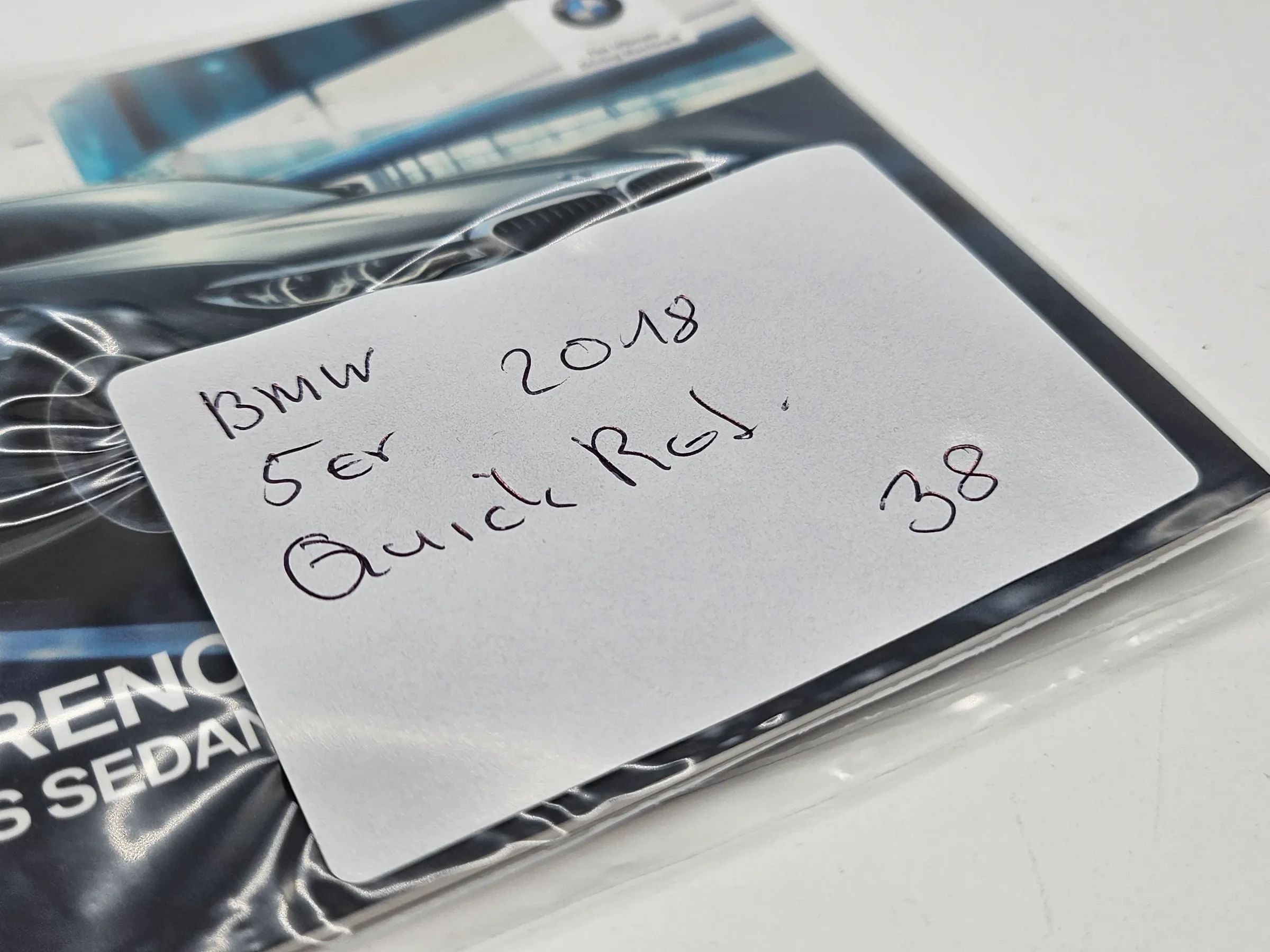 BMW 5 er F90 2018 Schnell Betriebsanleitung Bordbuch Limousine englisch US