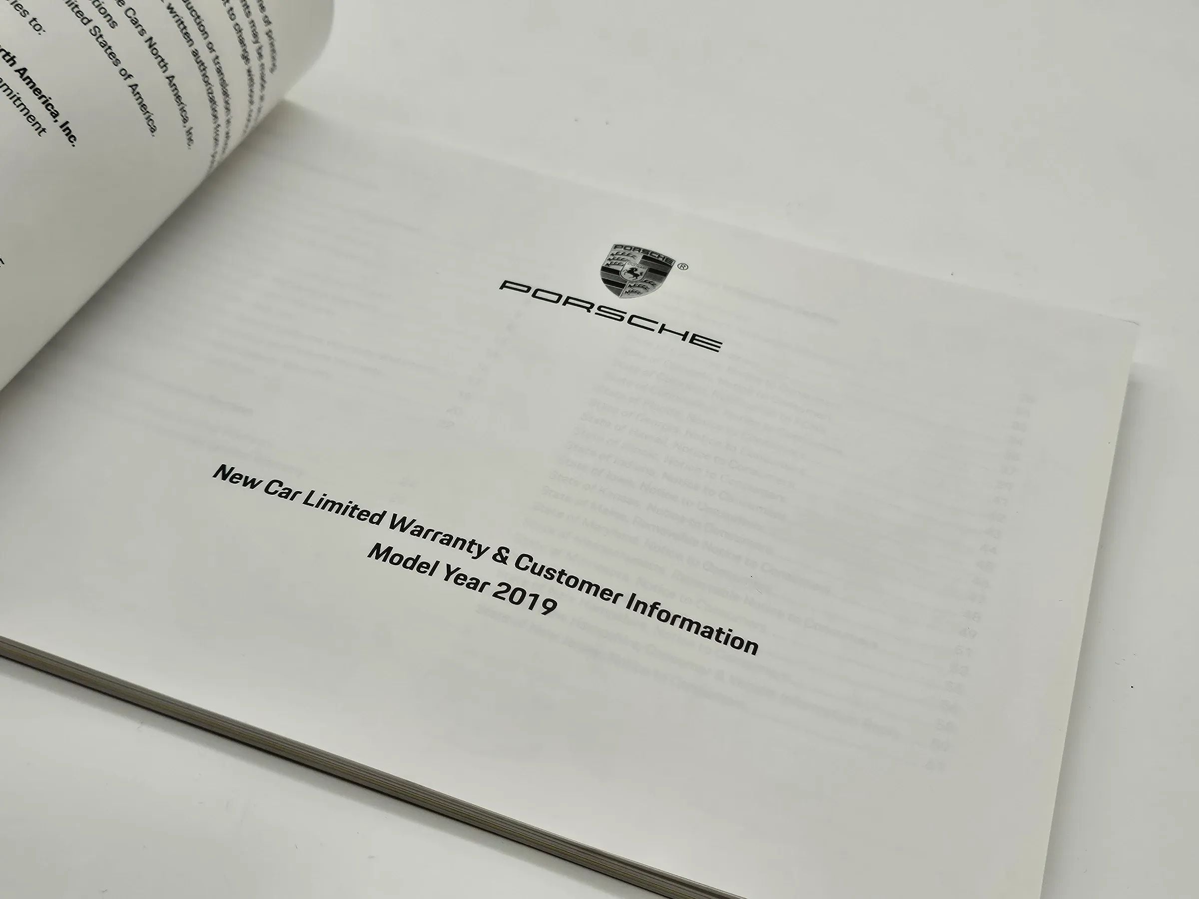 Original Porsche Cayenne 9Y Warranty and Customer Information 2019  englisch