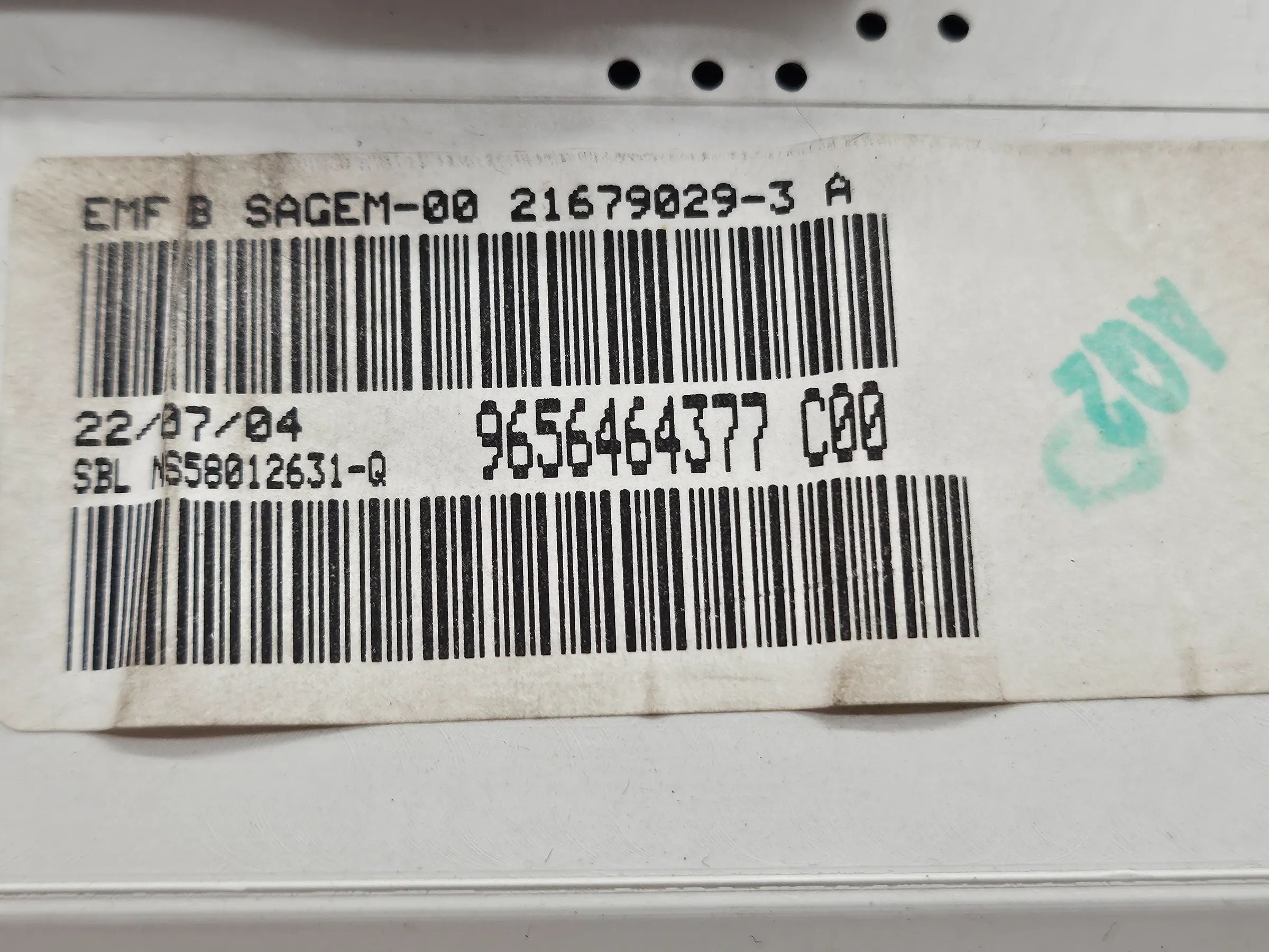 Original PEUGEOT 206 CC Bordcomputer Display 9656464377 ohne Birnen