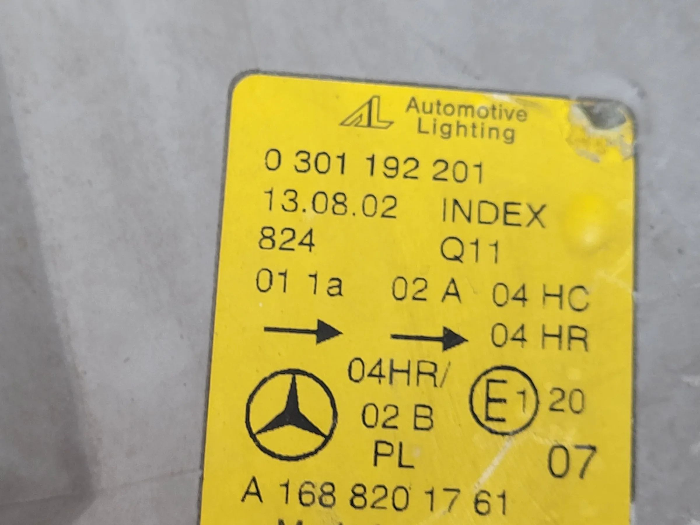 Mercedes A-Klasse W168 Scheinwerfer/Frontleuchte Links A1688201761 (Original)
