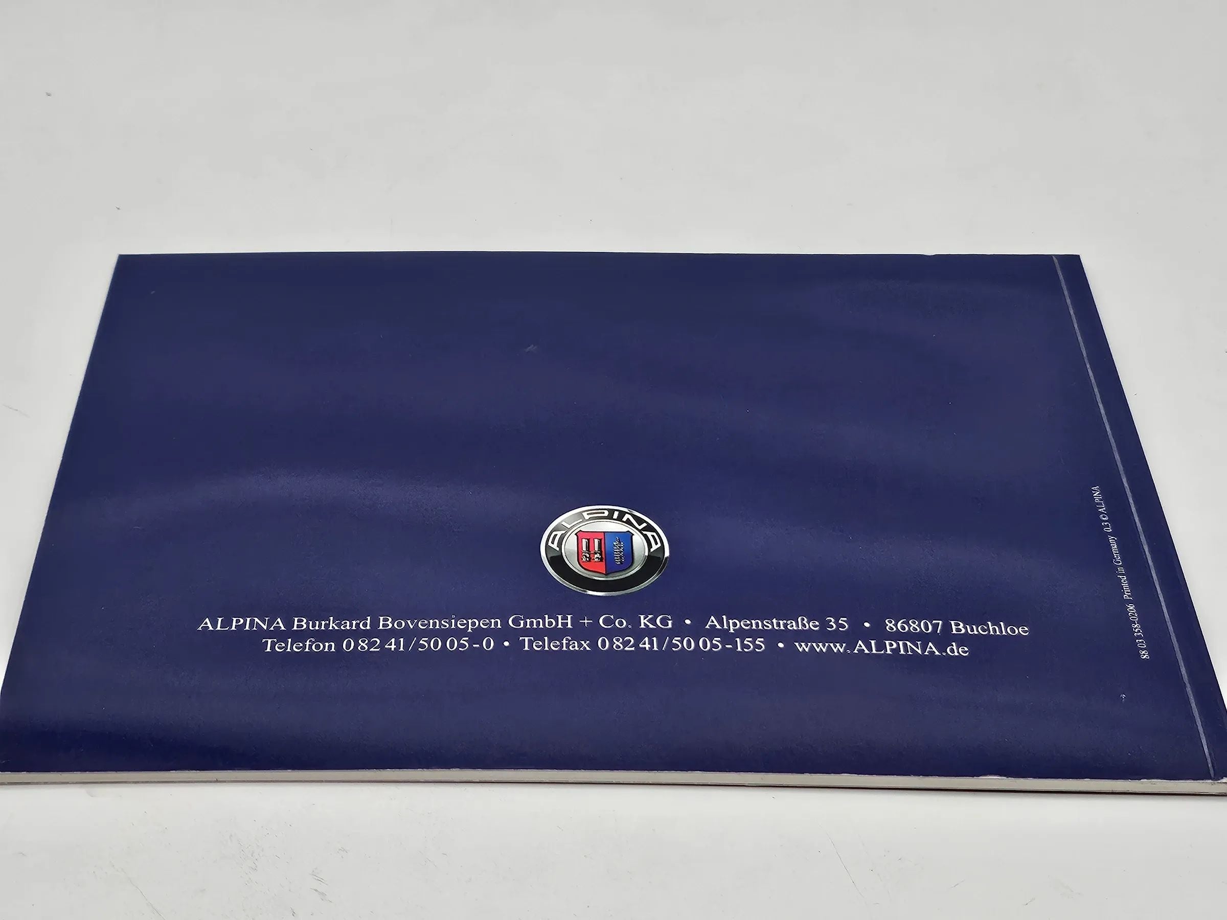 Original BMW Alpina D3 E90 E91 147KW  Betriebsanleitung deutsch 8803358-0206