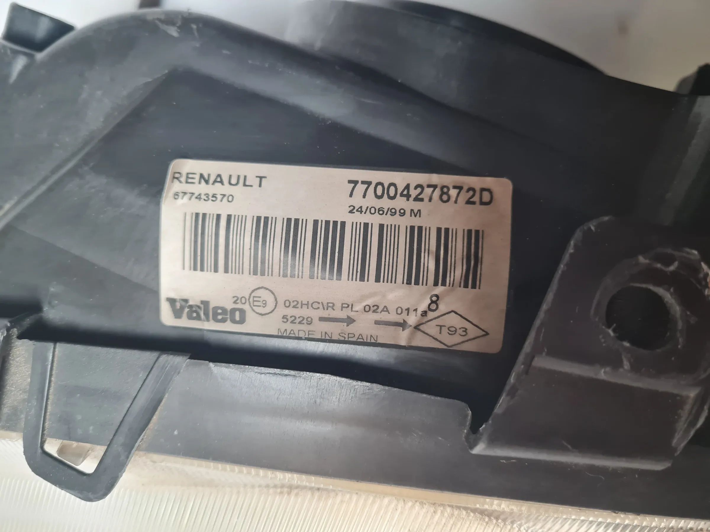 Original Renault Megane I 1 Scheinwerfer / Frontleuchte Links 7700427872D