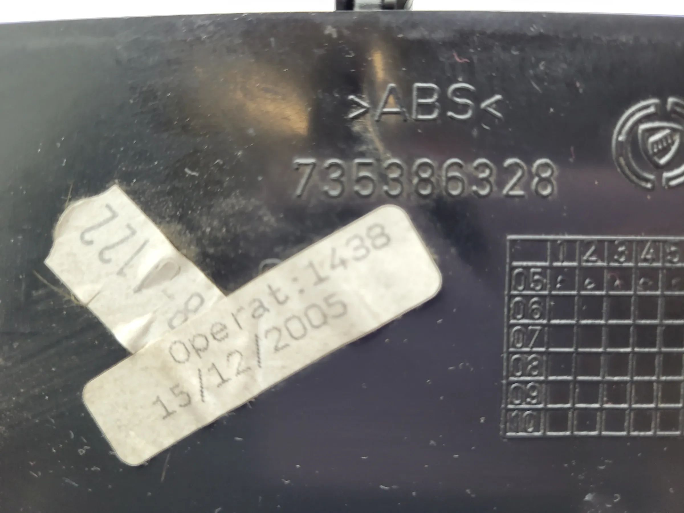 Original Fiat Grande Punto (199) Mittelkonsole Luftdüse Warnblinker 735386328