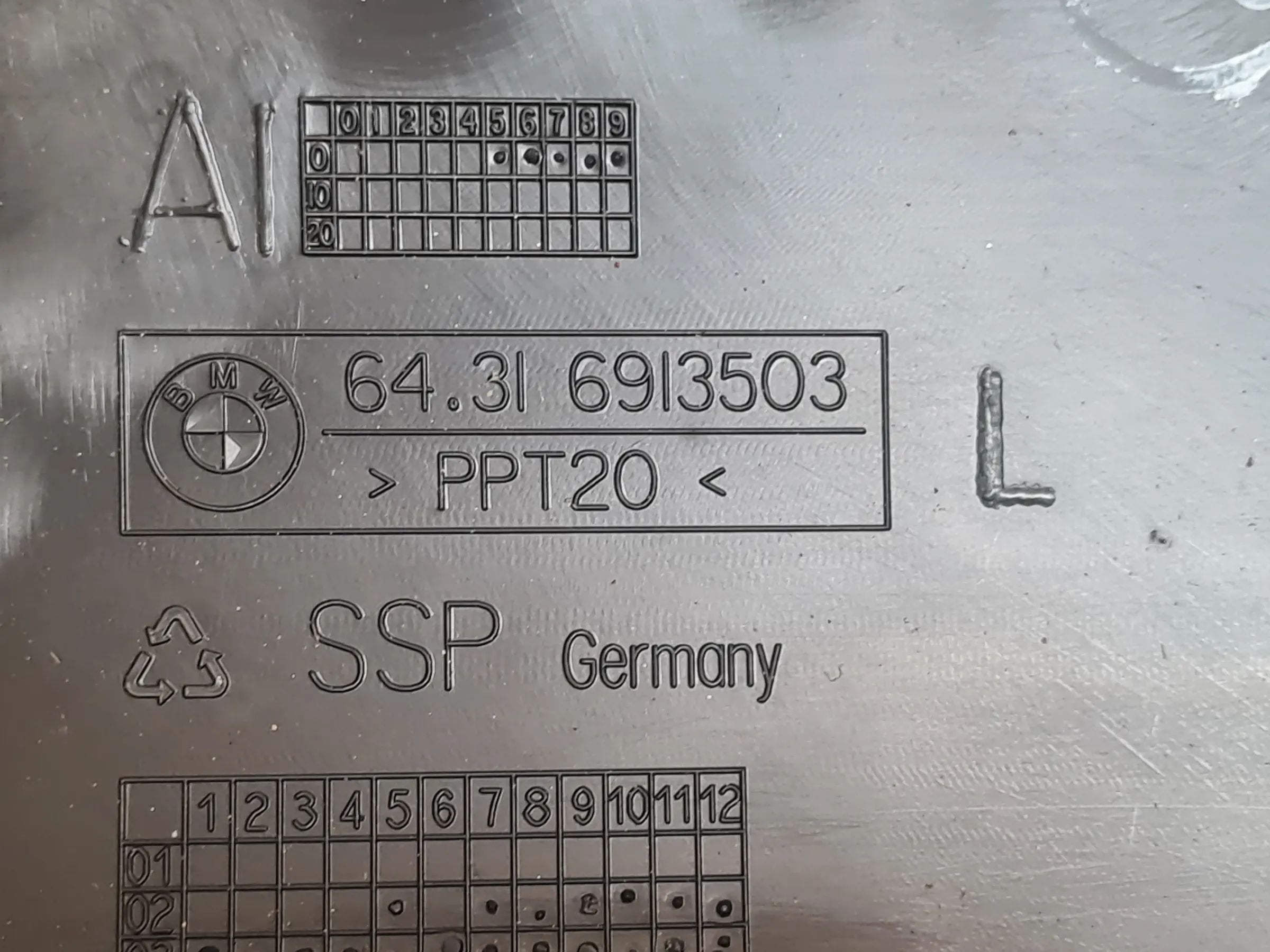 BMW 5er E60/E61 Luftfiltergehäuse Deckel 64.31-6913503 (Original)