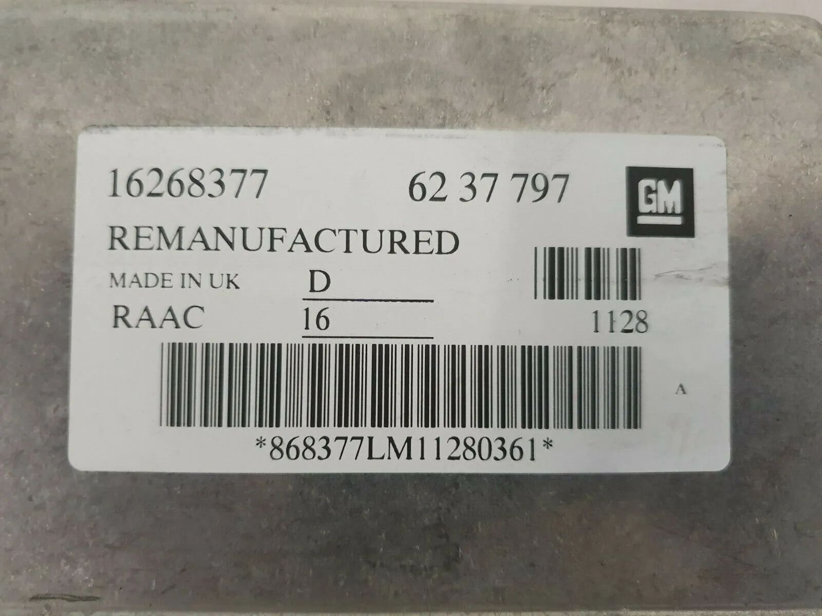 อะไหล่แท้กล่องควบคุมเครื่องยนต์ Opel Astra G 1.6L 8V หมายเลข 16268377