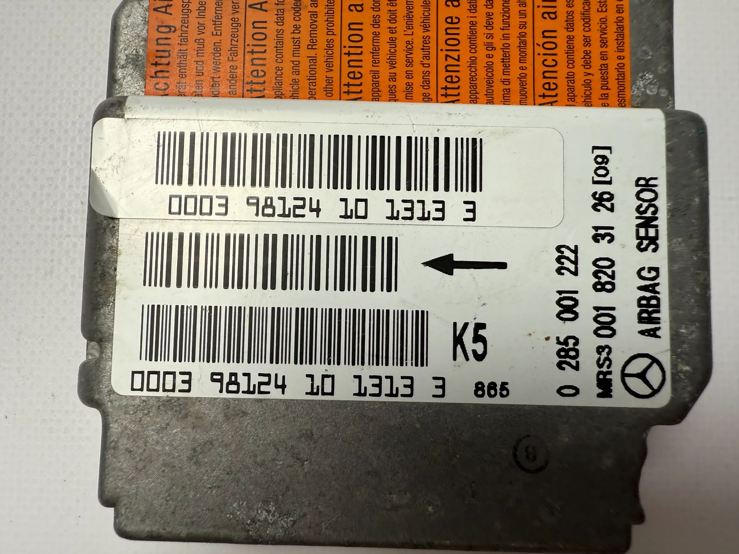 Originale Mercedes Benz W168 A-Klasse Centralina Airbag 0018203126 / A0018203126