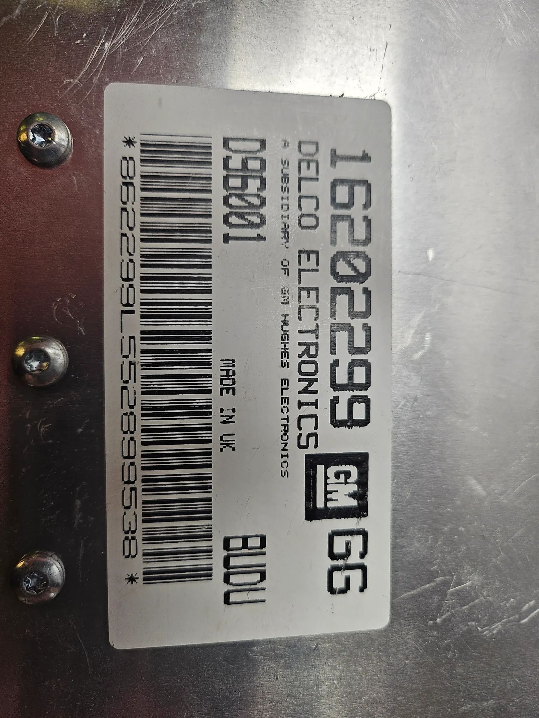Unité de commande moteur Opel Vectra B 1.6 Delco Electronics 16202299