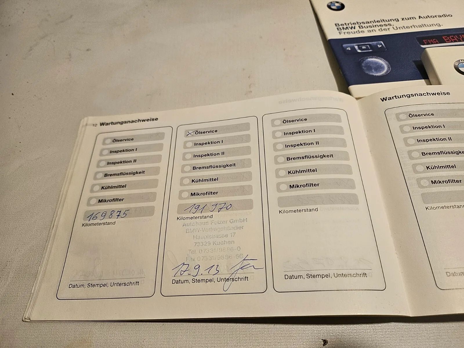 Carpeta original + manual de instrucciones BMW Serie 5 E39 520i 523i 528i 535i 540i 1998
