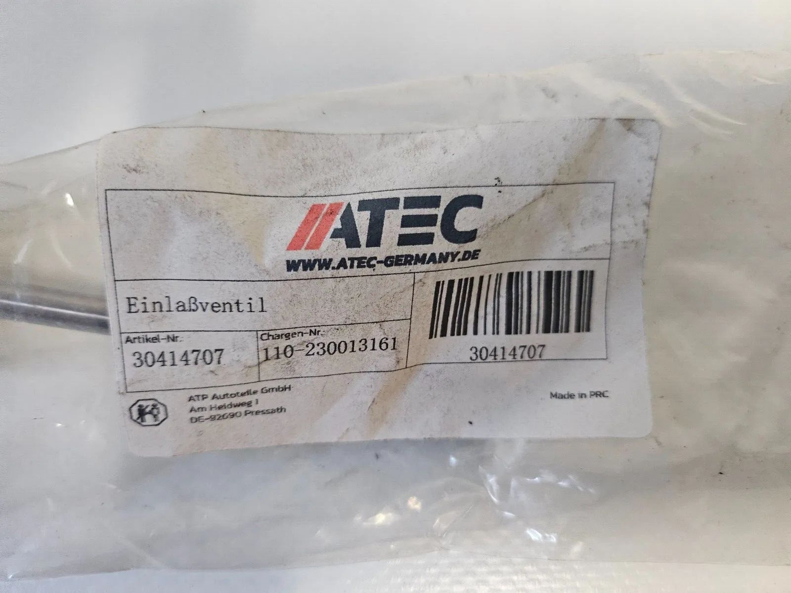 Original ATEC VW POLO etc. SOUPAPE D'ADMISSION SOUPAPE 30414707