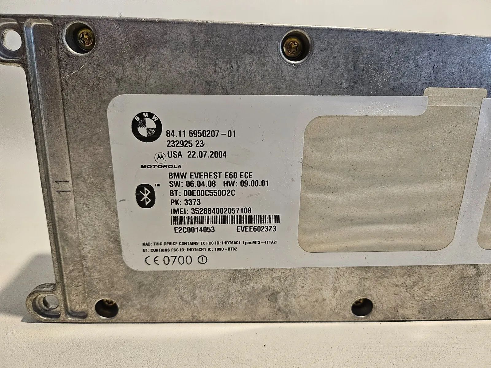 Orijinal BMW 5 E60 E61 Telematik Bluetooth Modülü Kontrol Ünitesi 6950207