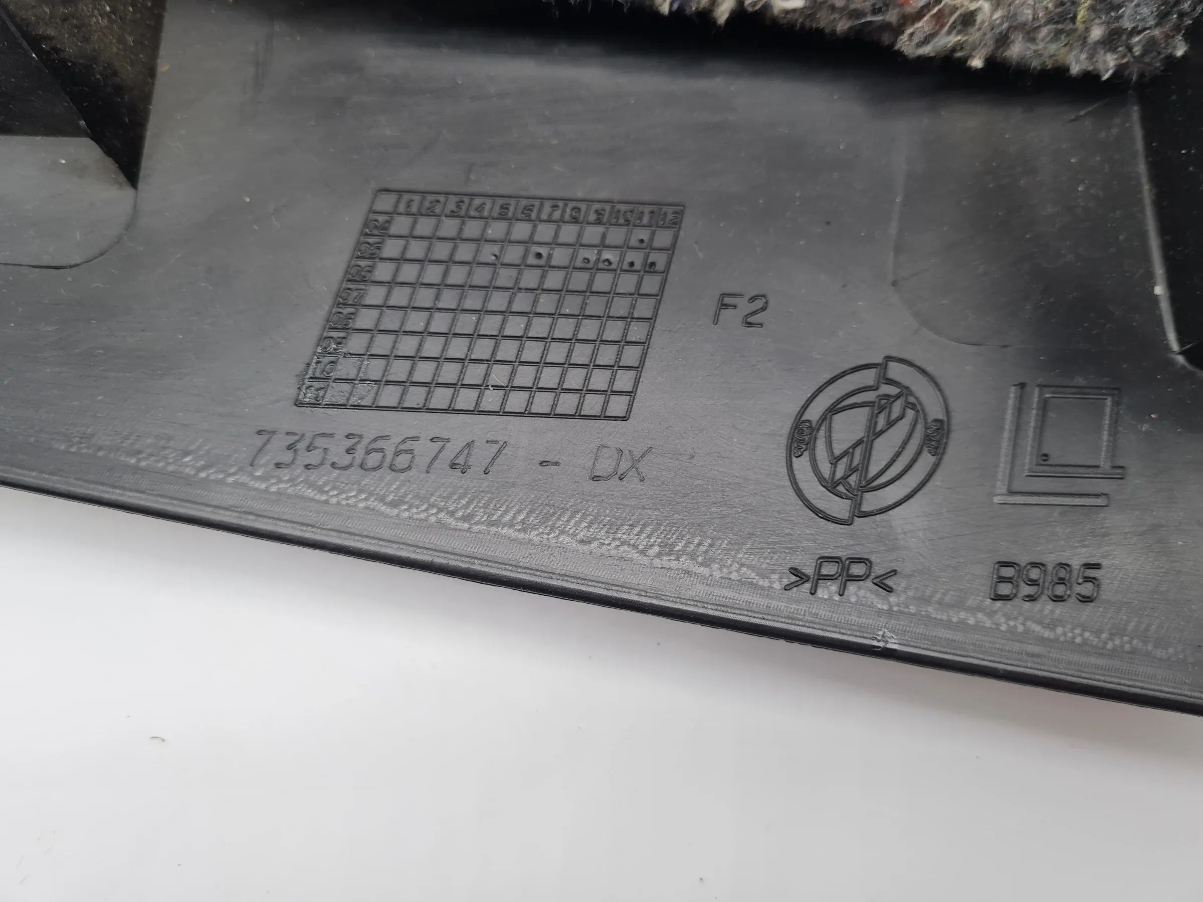 Original Fiat Punto Grande (199) Abdeckung A-Säule Rechts 735366747-DX