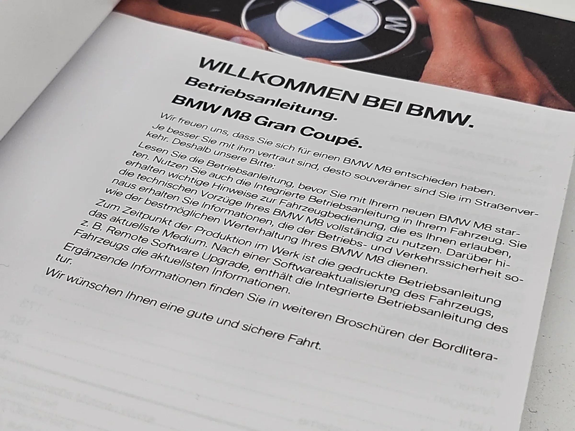 Original BMW M8 GRAN COUPÉ F92 G15 Betriebsanleitung Bedienungsanleitung deutsch