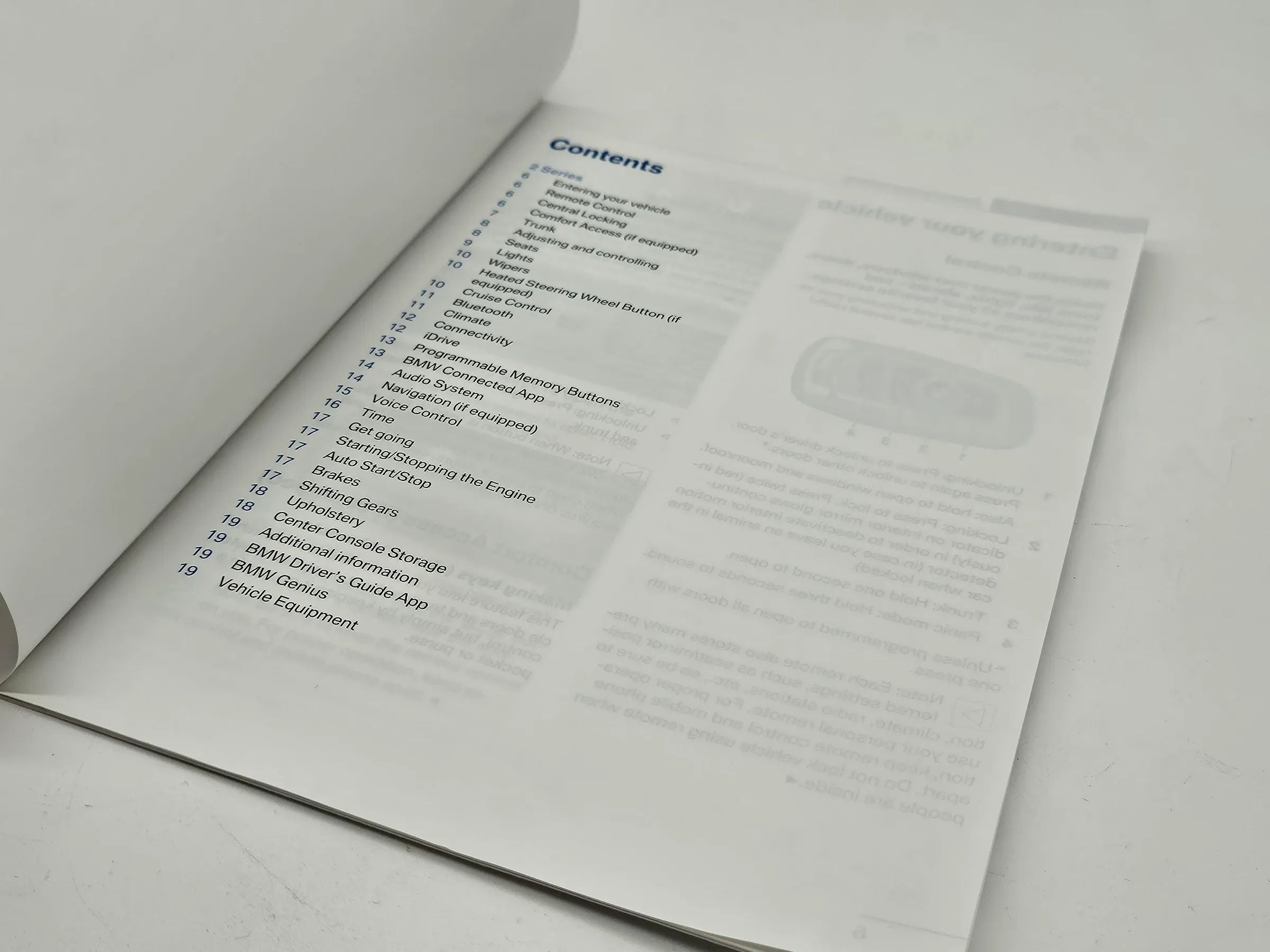 宝马 2系 Coupe F22 快速使用说明书 英文版