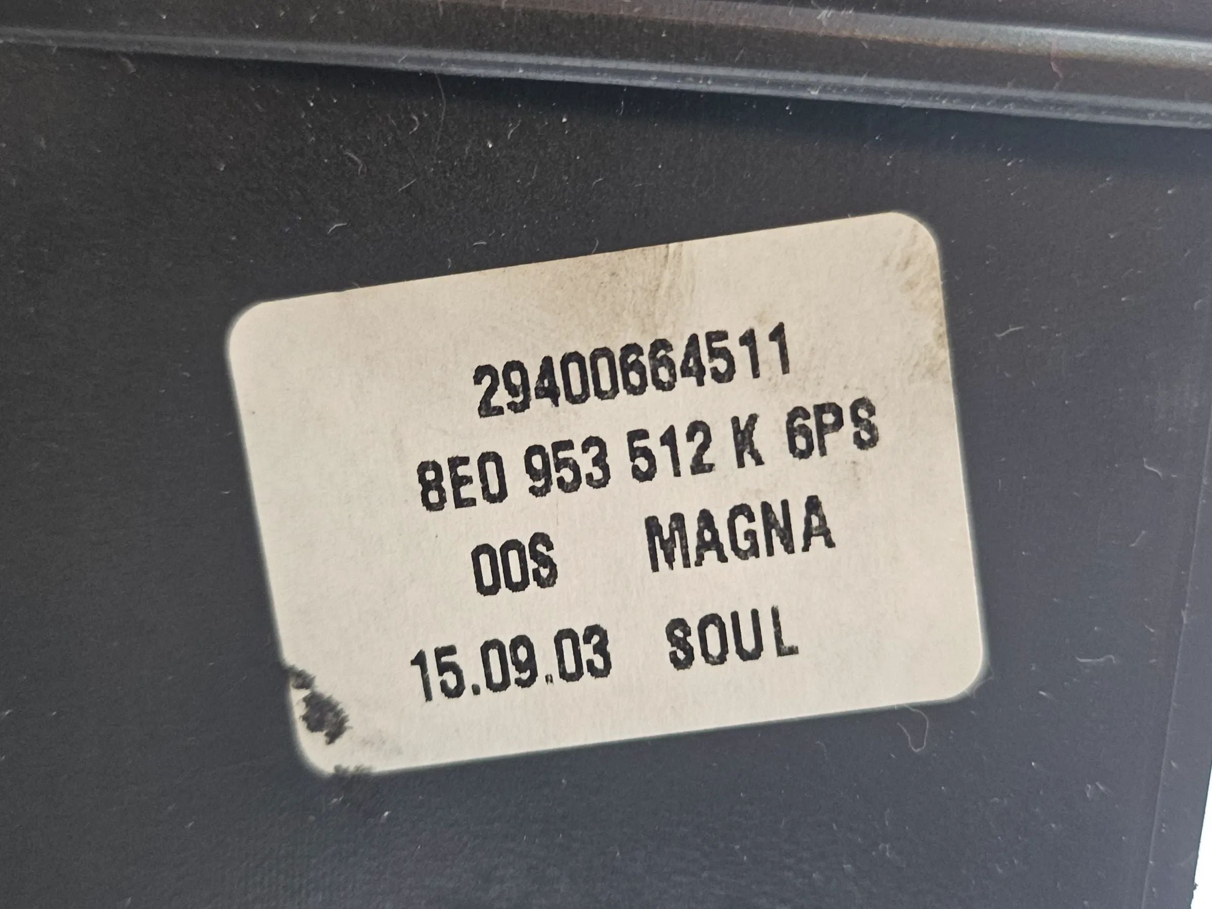 Original  Audi A4 B6 Lenksäulenverkleidung Schwarz 8E0953512K unten