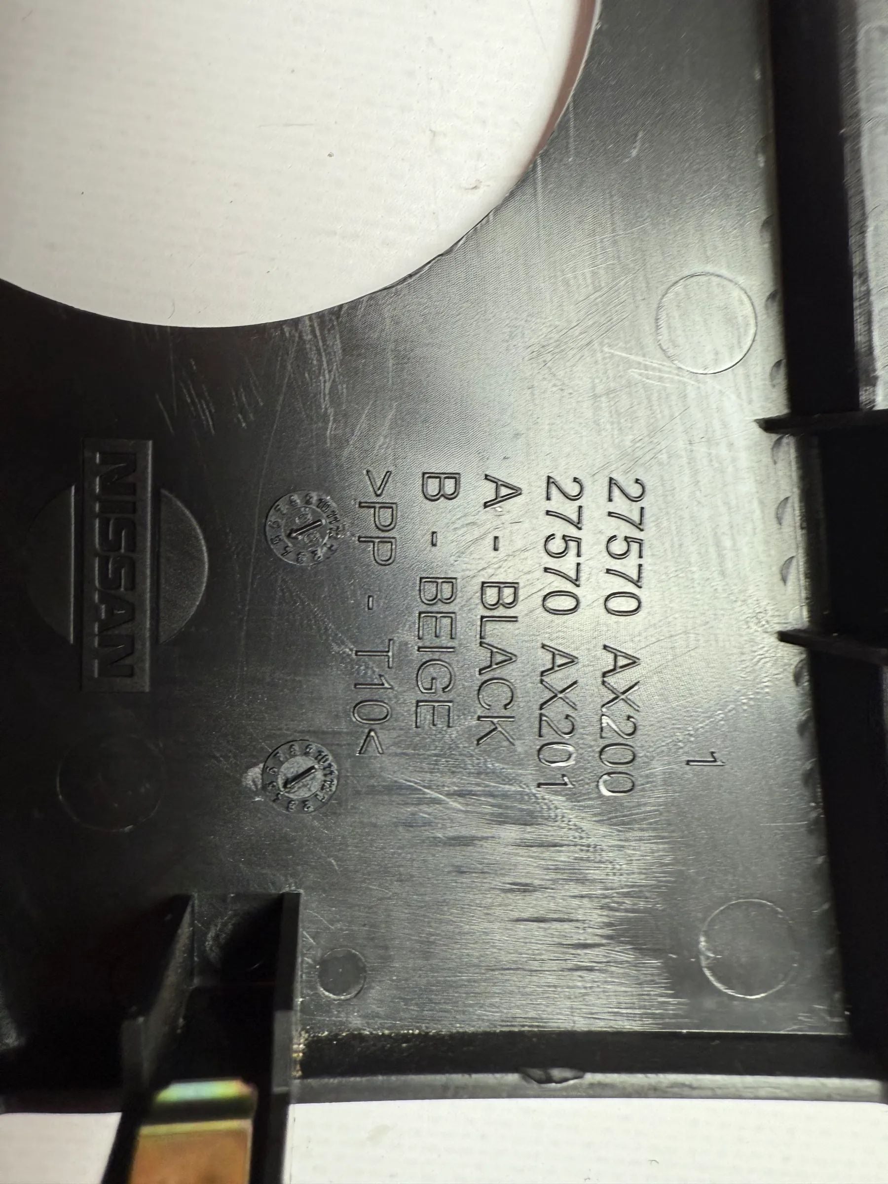 Original Nissan Micra K12 heater control cover 27570AX200 