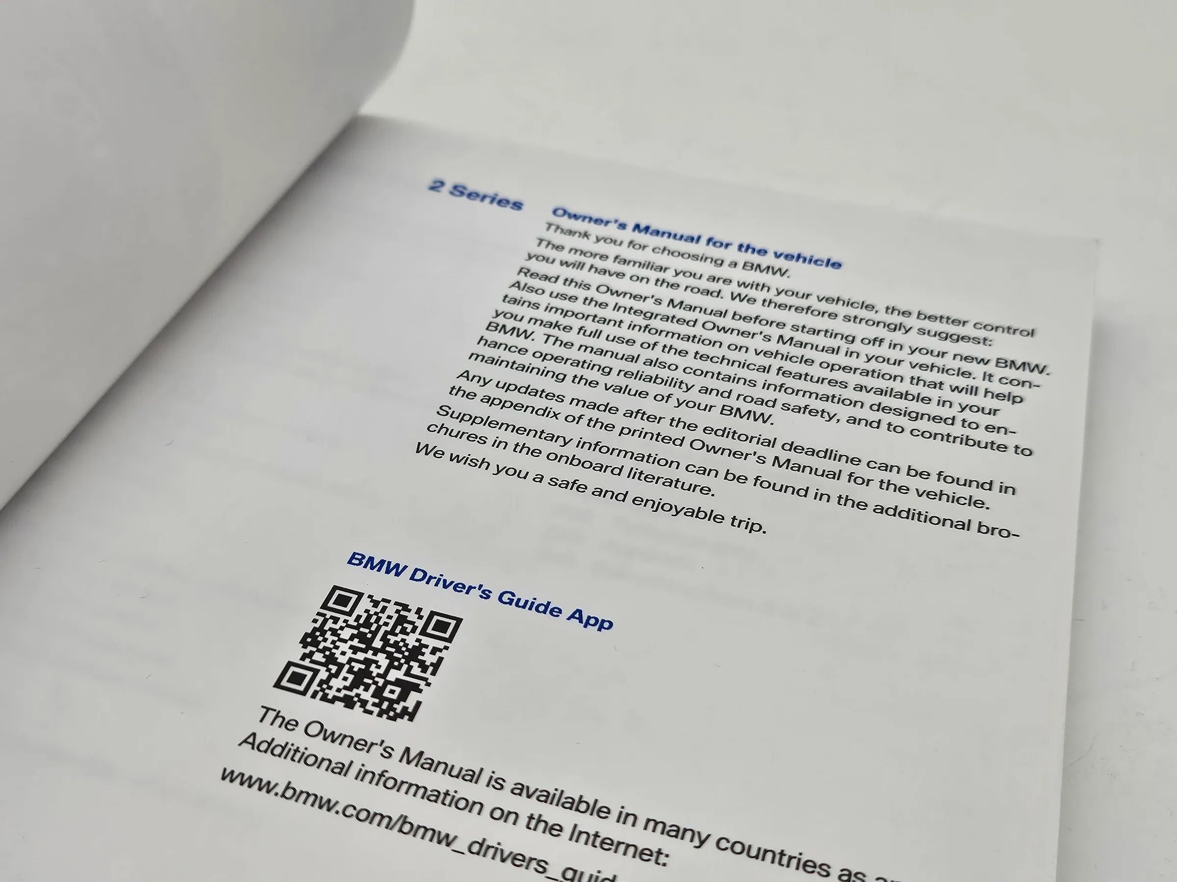 宝马 2系 Coupe F22 2017 年 车辆使用说明书 英文版