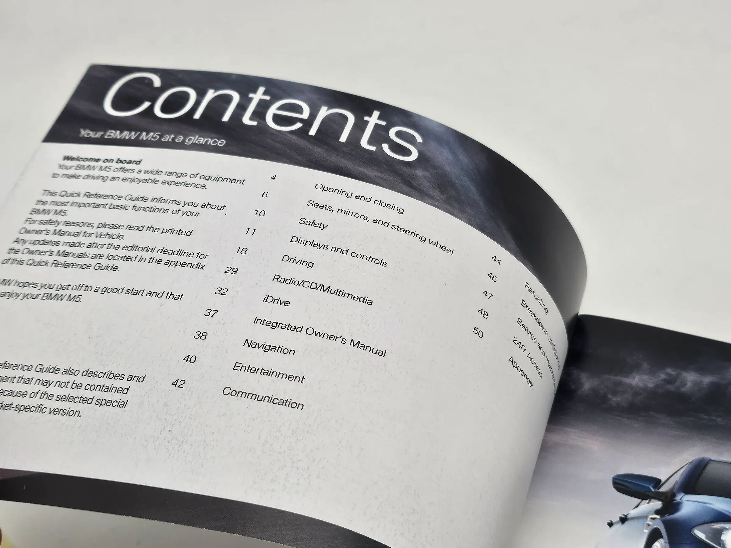 BMW M5 F10 Schnell  Betriebsanleitung  Bedienungsanleitung Bordbuch englisch