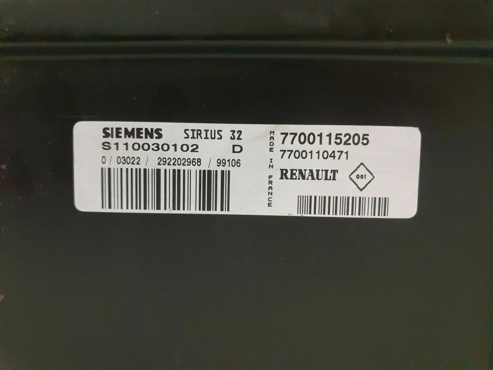 orig. Steuergerät Motorsteuergerät 7700115205 Renault Twingo 1.2 C06 Mod. 99