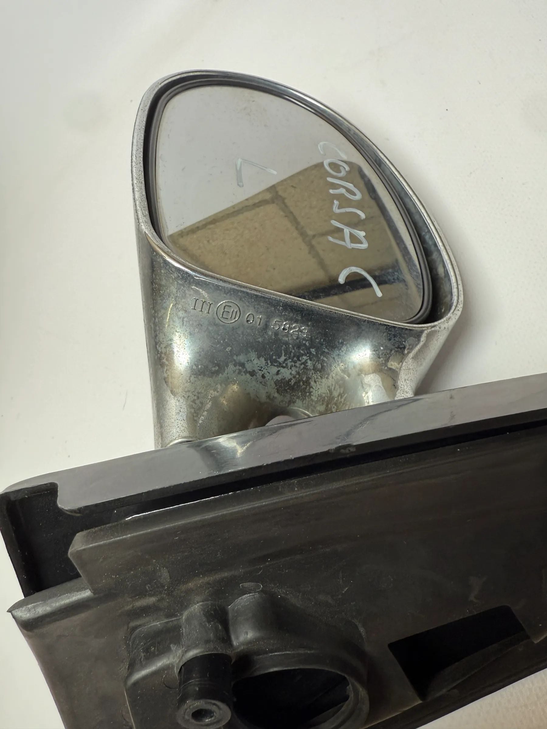 Opel Corsa C X01 Außenspiegel Seitenspiegel Links Chrom E1015823