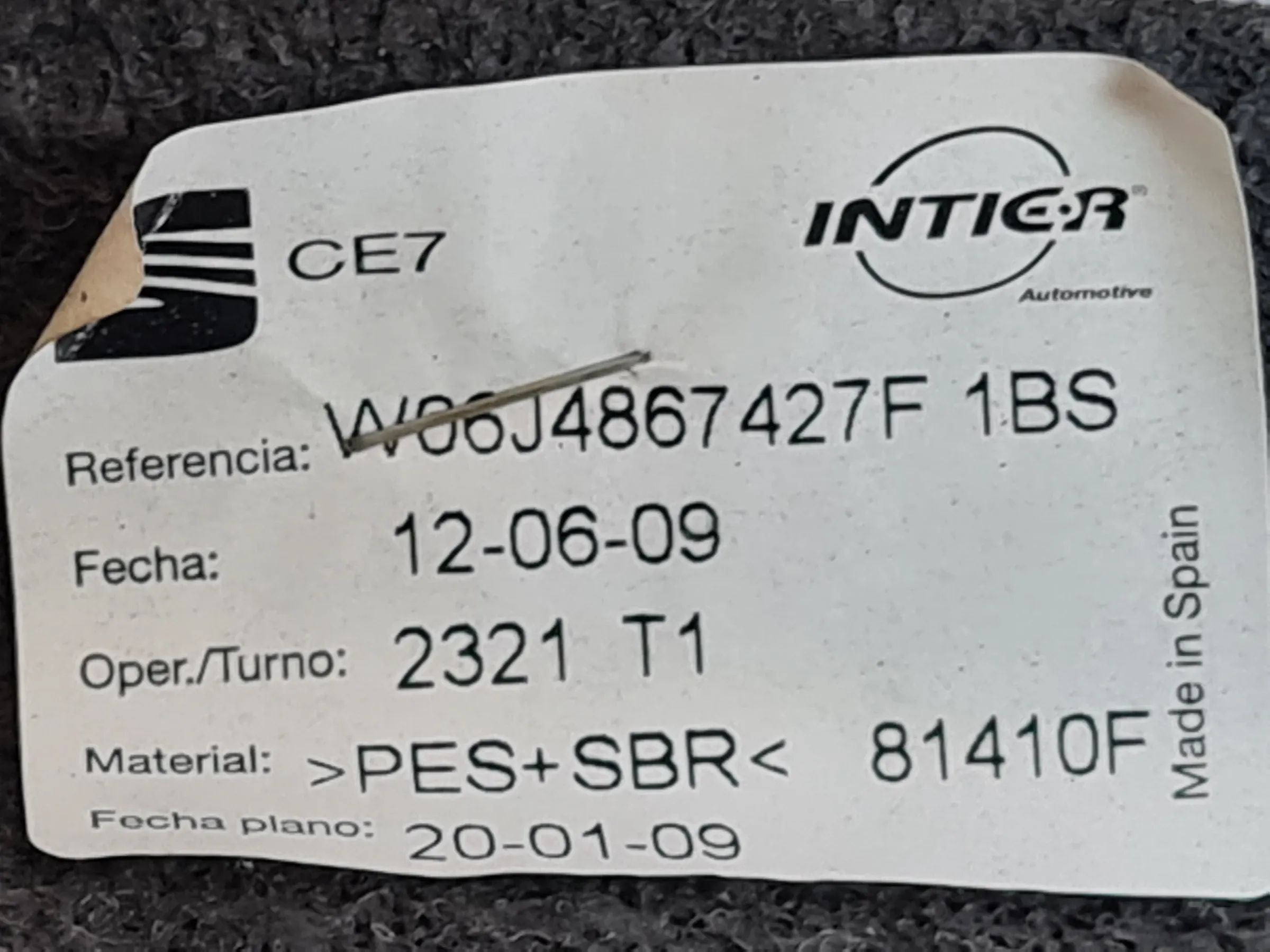 Seat Ibiza IV 6J5/6P1 Abdeckung Kofferraum Links 6J4867427F (Original)