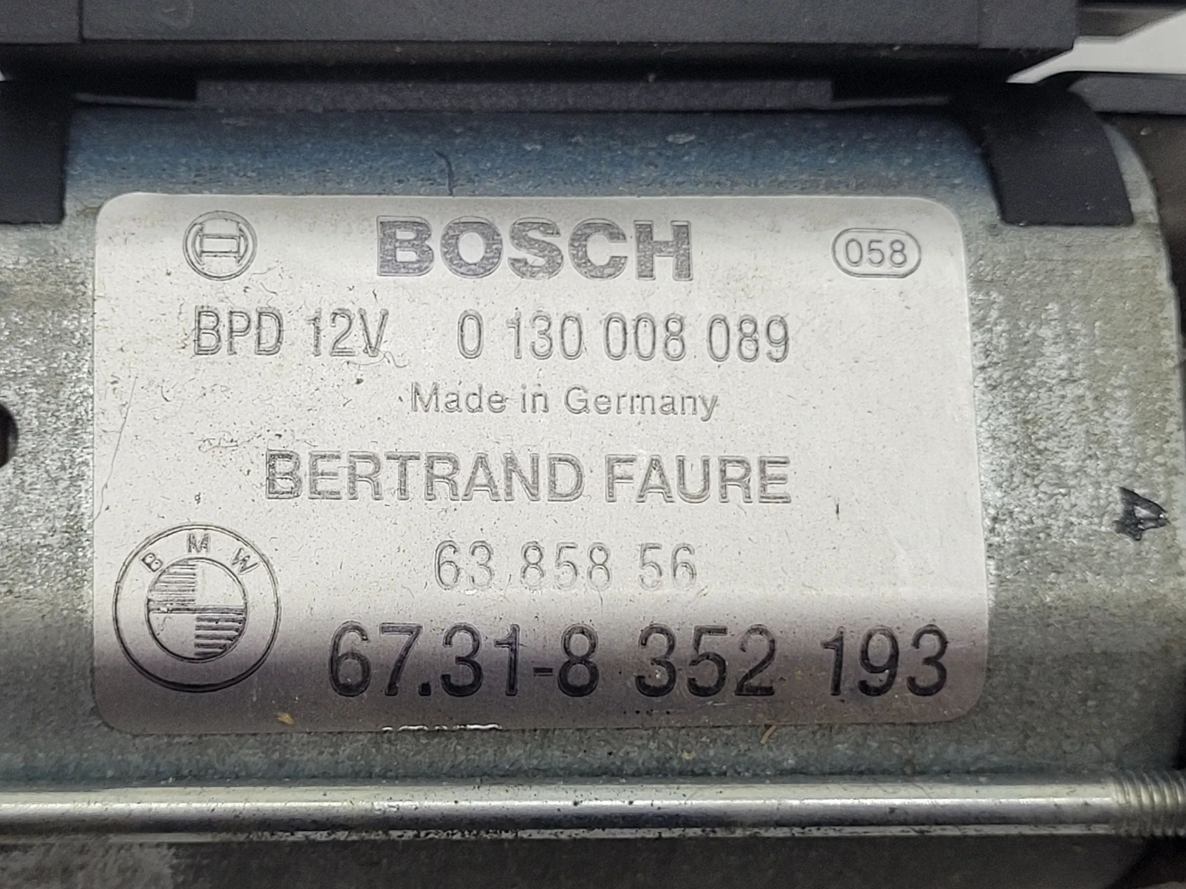 BMW 7er E38 Motor de Ajuste do Assento Frontal D/E 67.31-8352193 Original