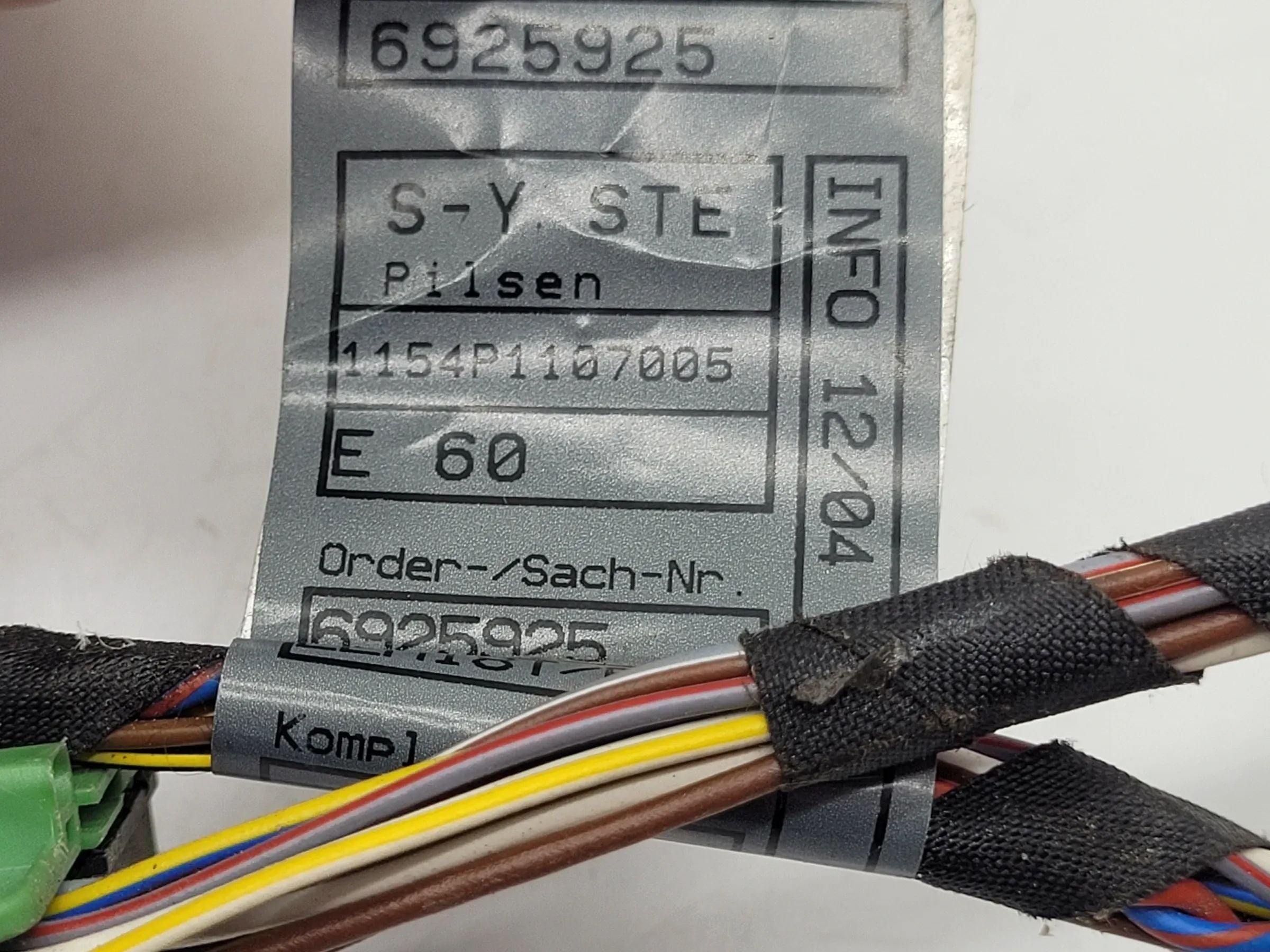BMW 5er Touring E61 Kabelbaum Kabelsatz Tür Vorne Rechts 6925925 Original