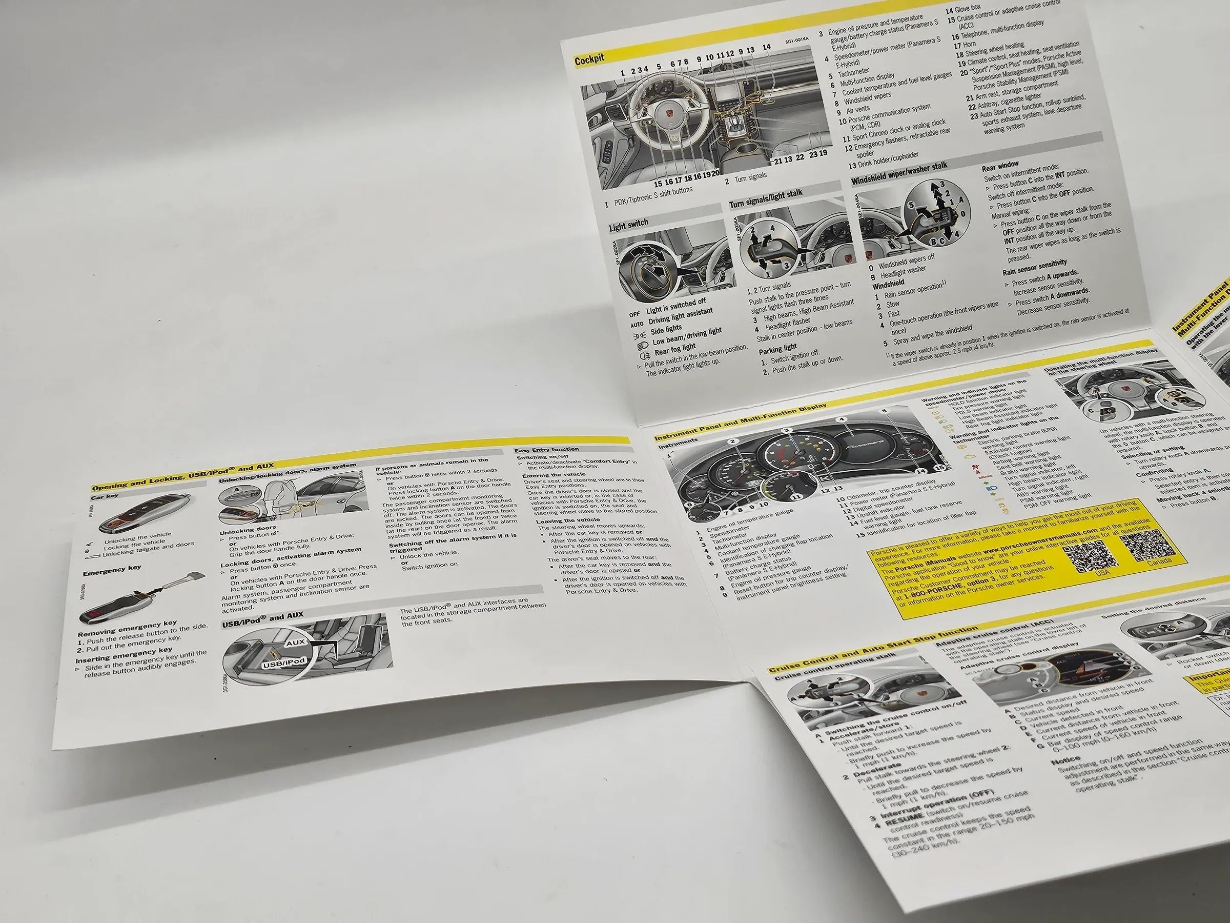 Original Porsche 970 Panamera 4 , 4S ,Turbo  Schnell Betriebsanleitung englisch