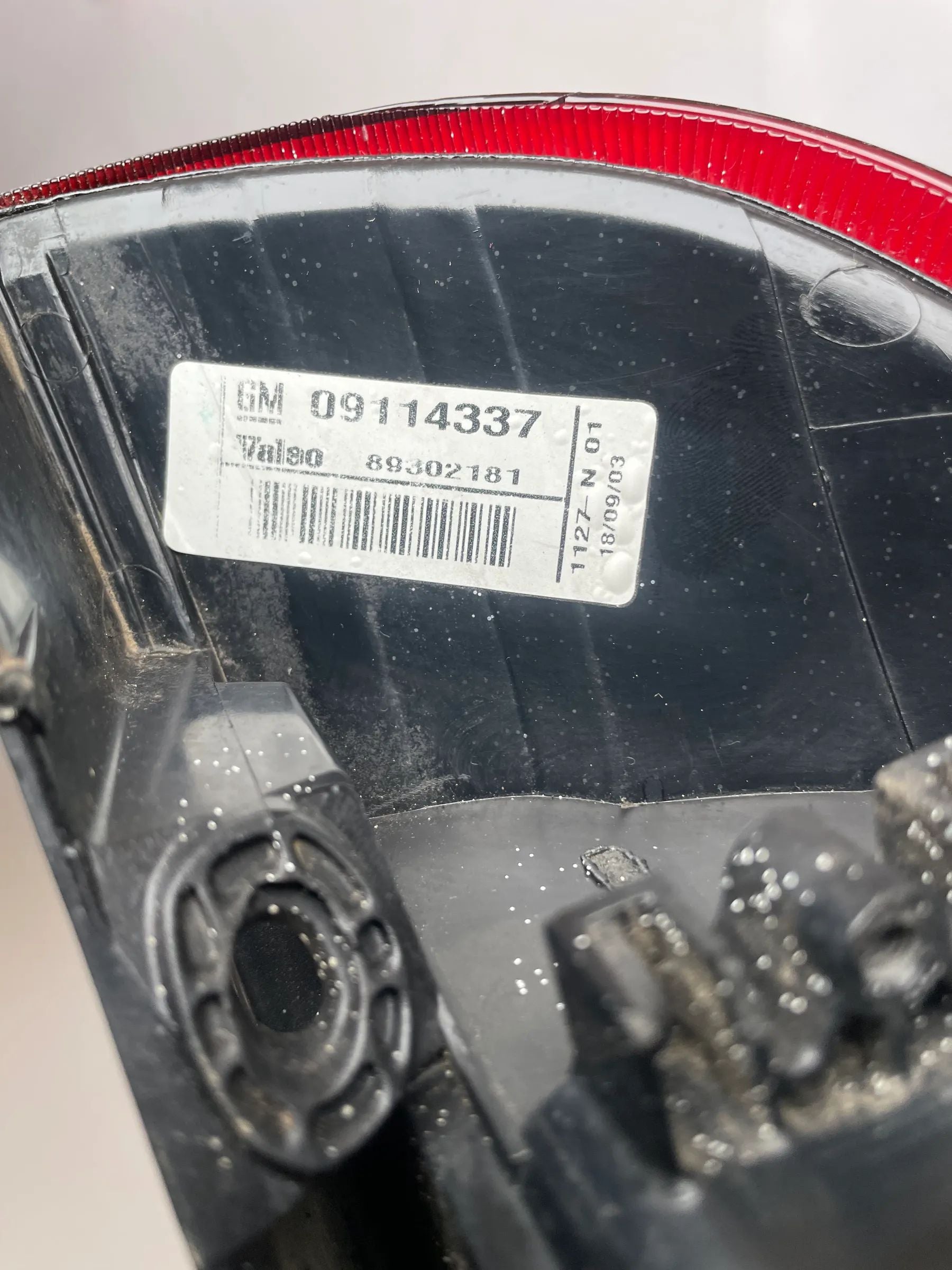 Original Opel Corsa C (X01) Rückleuchte Rechts Hinten 09114337