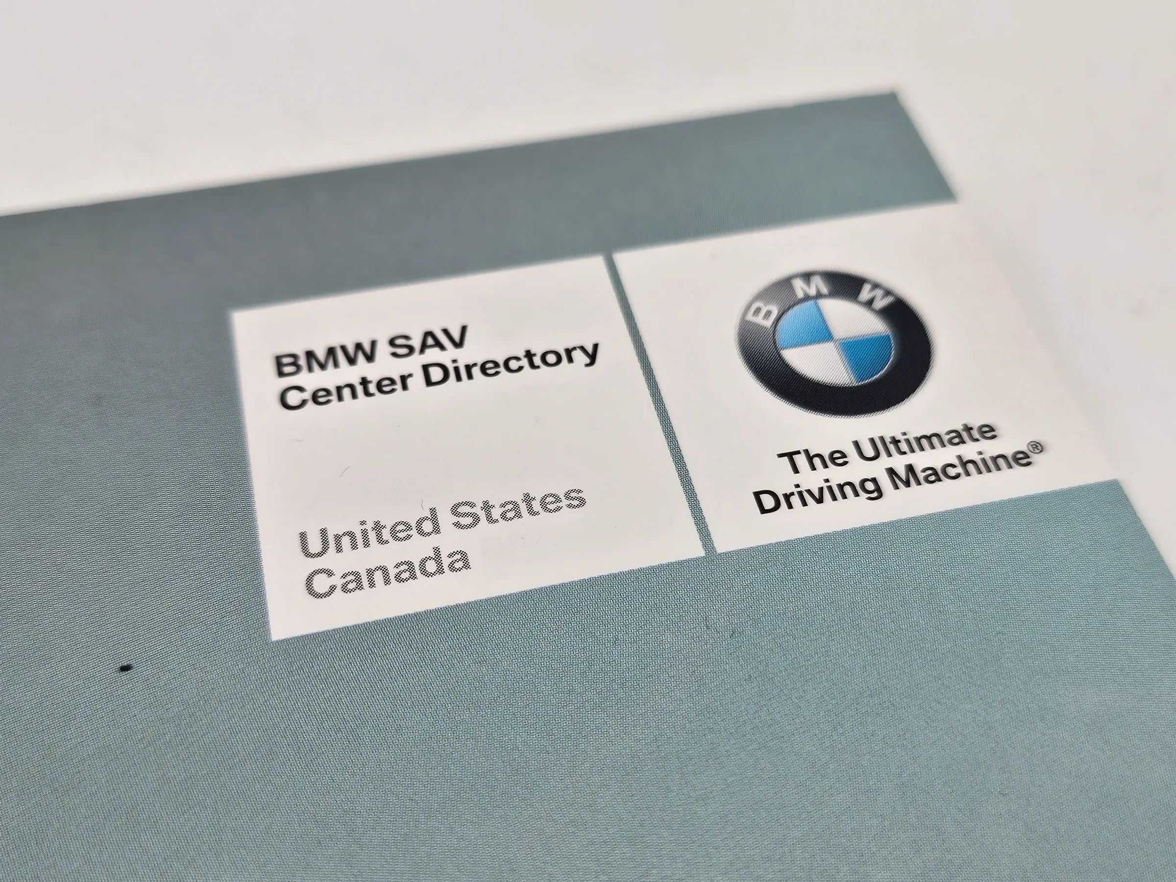 Original BMW X5 E70 2007 SAV Center Directory Canada USA 01000443173