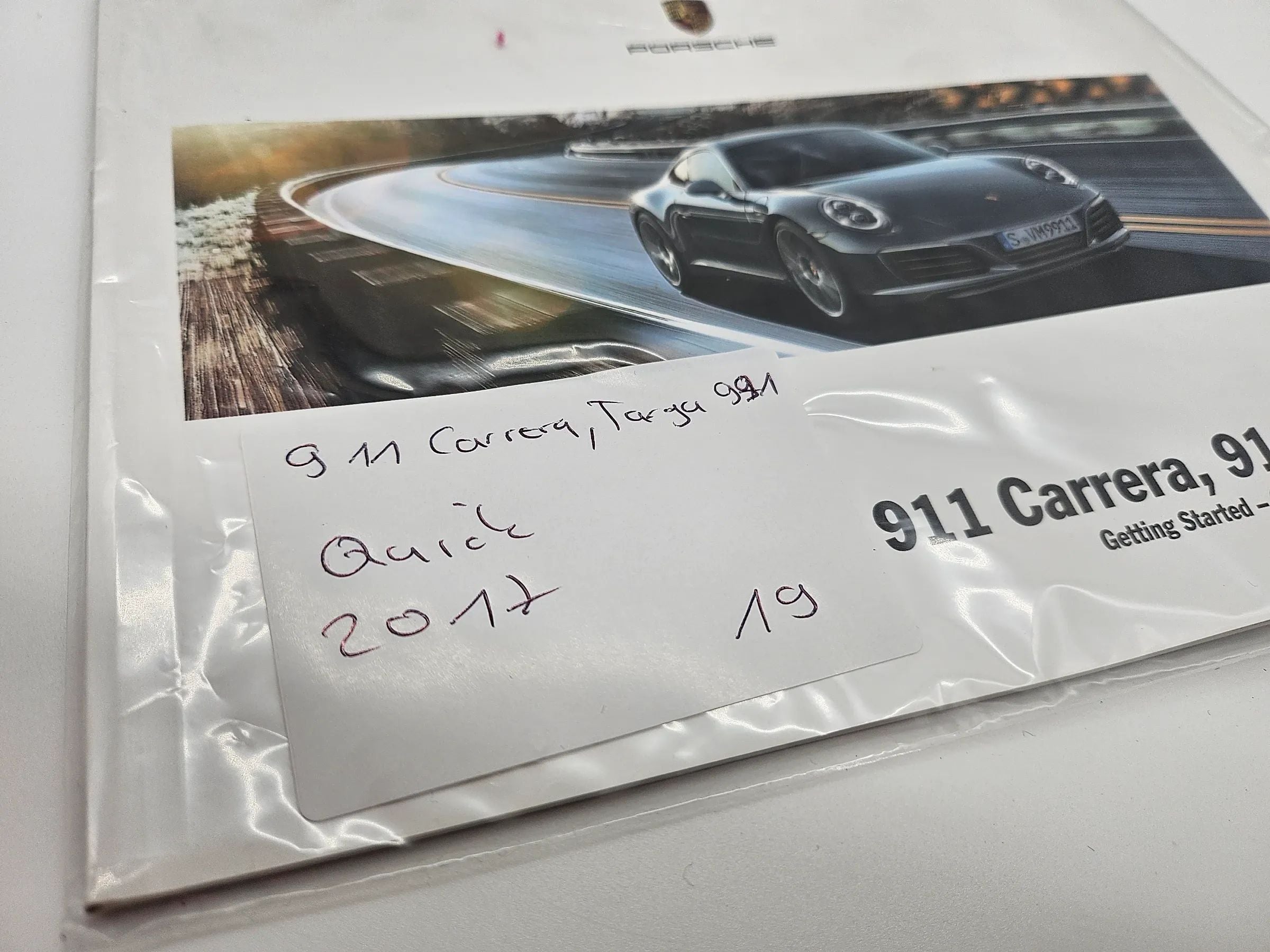 Original PORSCHE 911 CARRERA  2017  991 Quick Betriebsanleitung   englisch