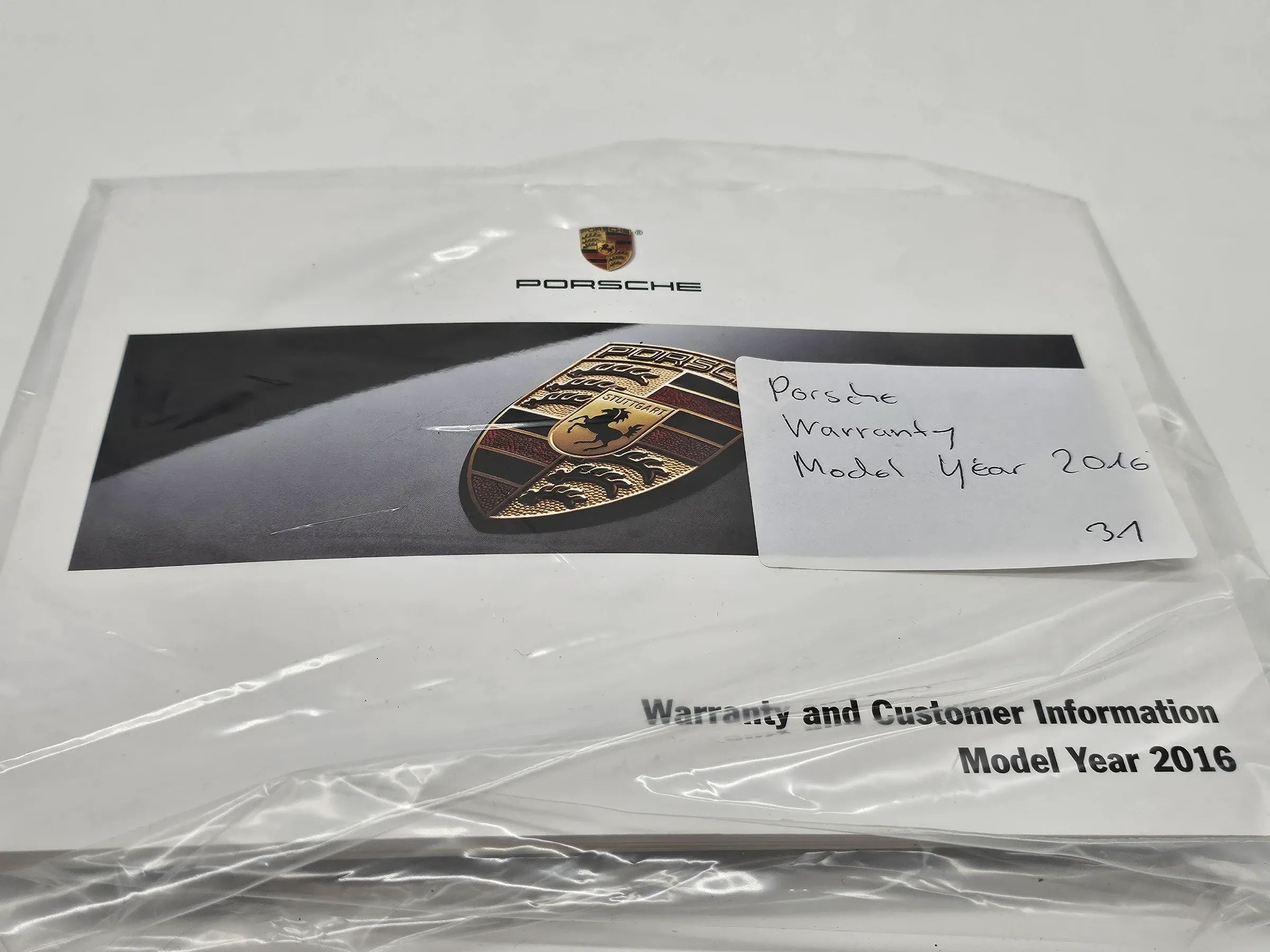 Original Porsche Panamera 2016 Warranty and Customer Information  englisch