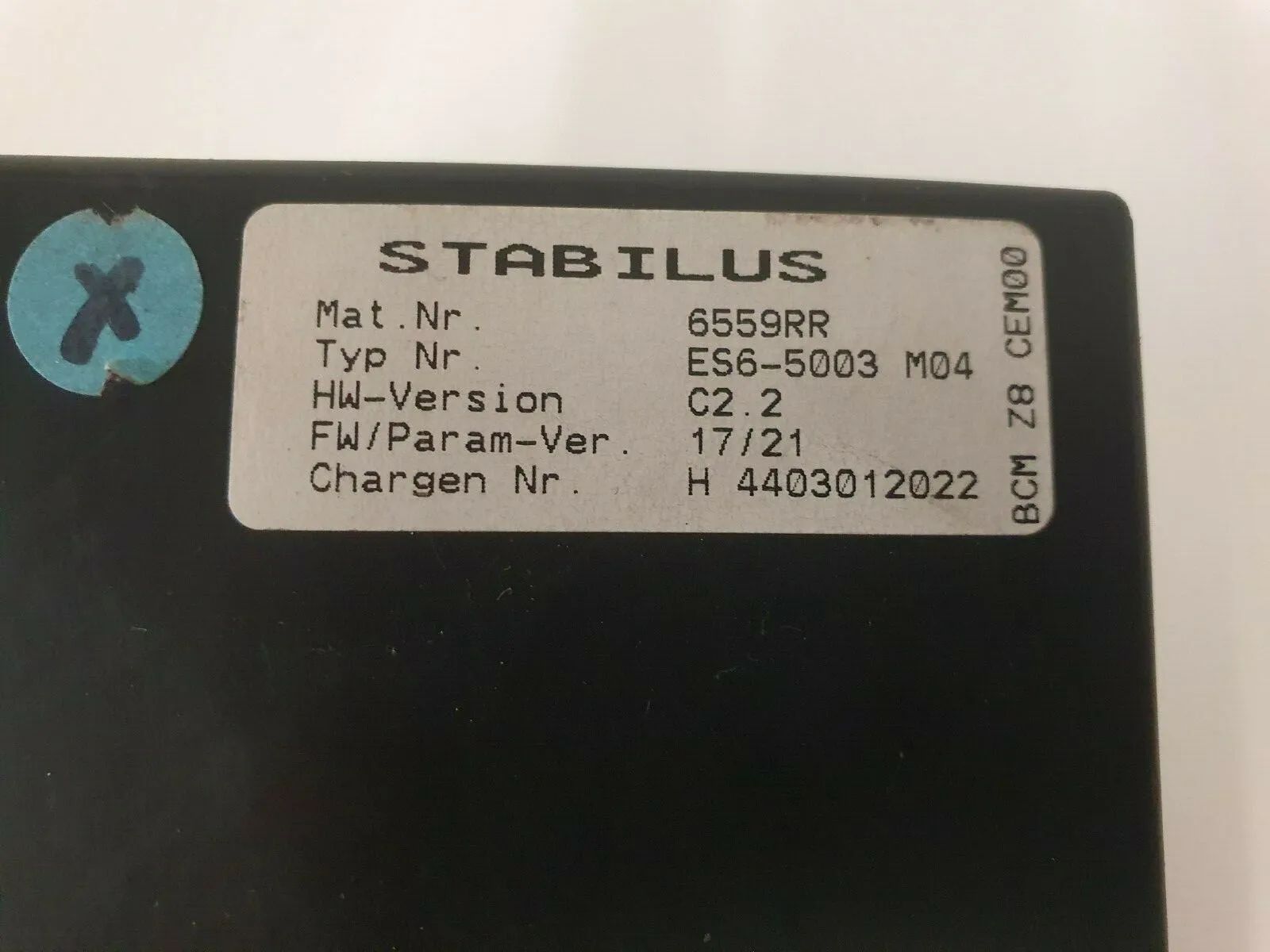 Original control unit SG for tailgate Orig. Stabilus Peugeot 607 04-10 6559RR 