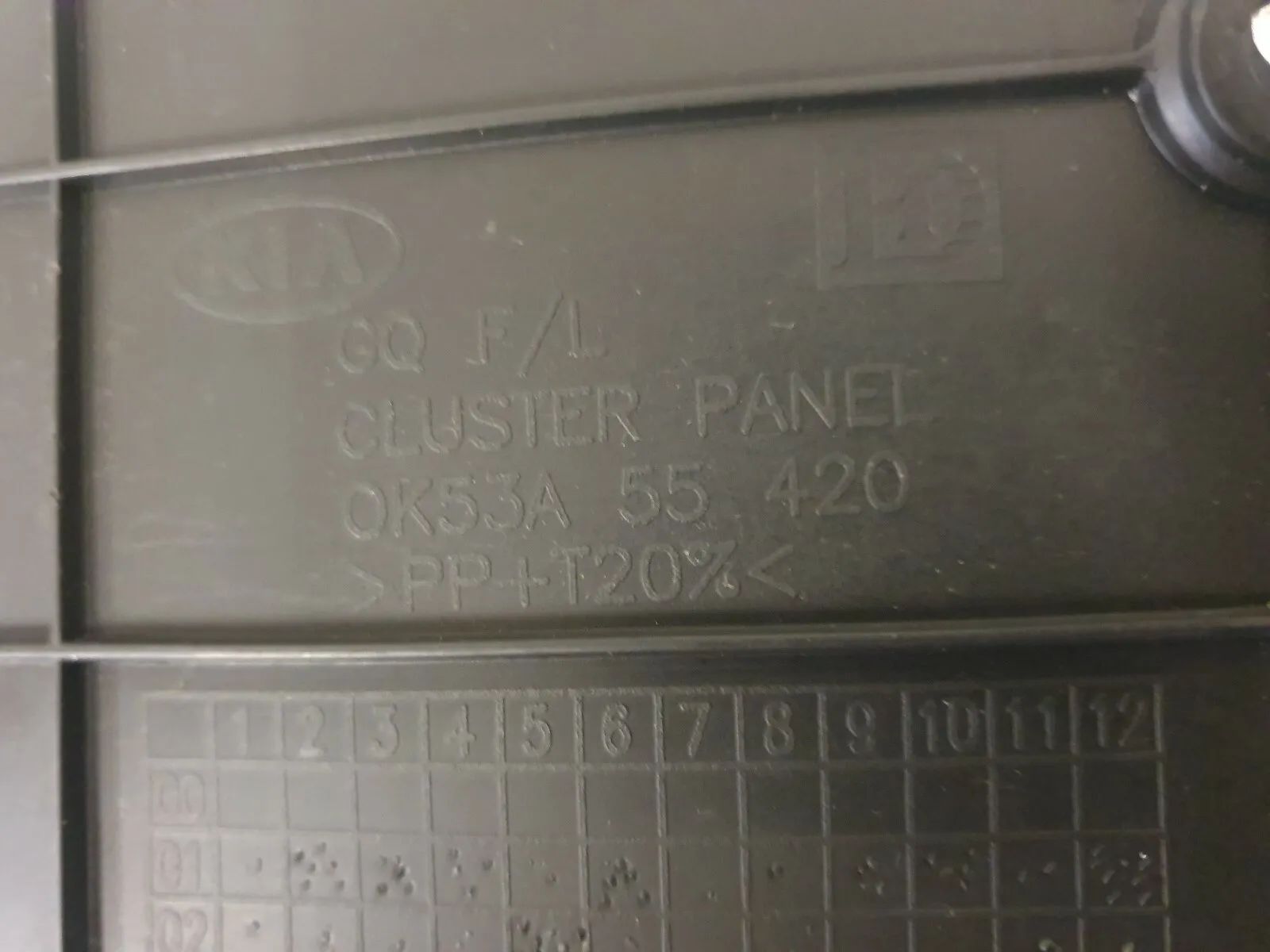 ⭐⭐⭐ KIA CARNIVAL 2 II (GQ) 2.9 CRDI Painel Frontal OK53A55420 Moldura do Conta-Quilómetros ⭐⭐⭐