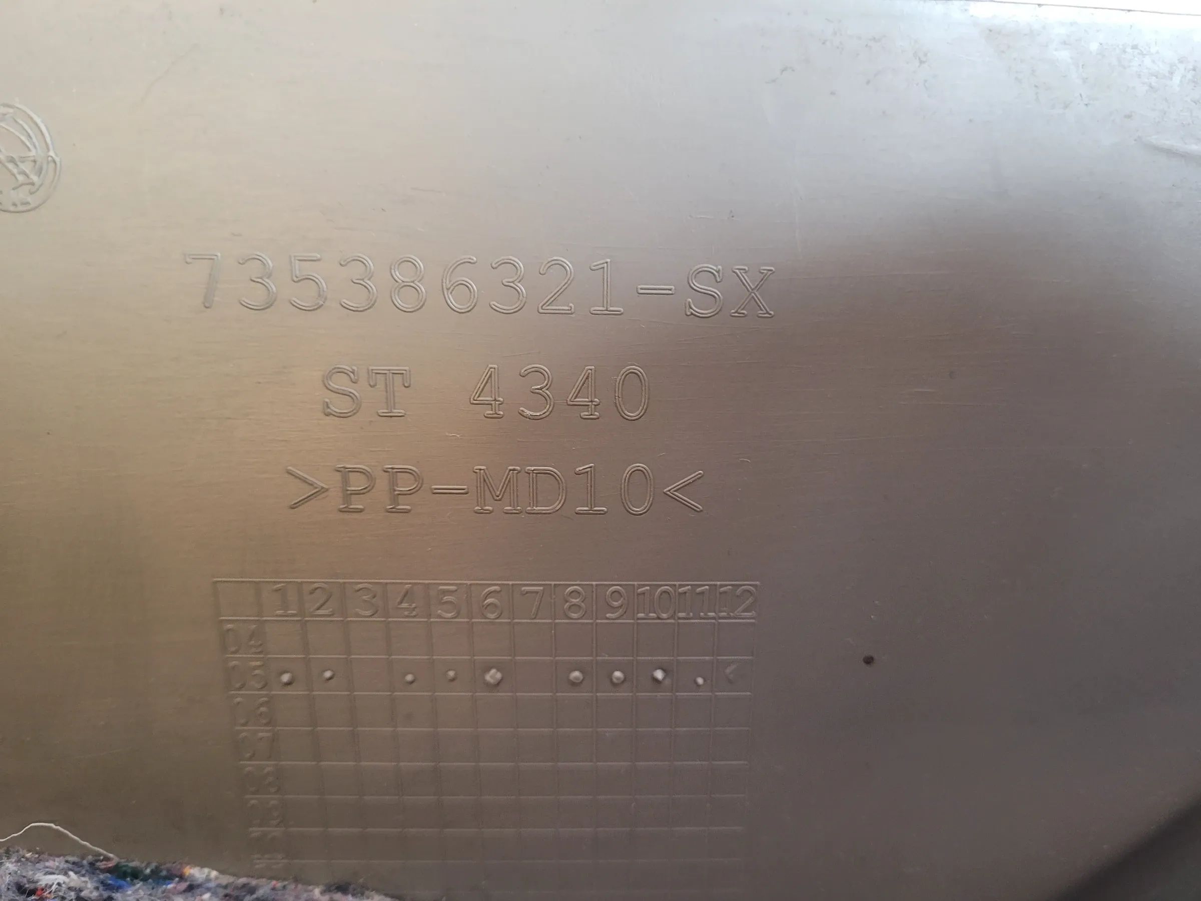 Original Fiat Punto Grande (199) Verkleidung Mittelkonsole 735394636