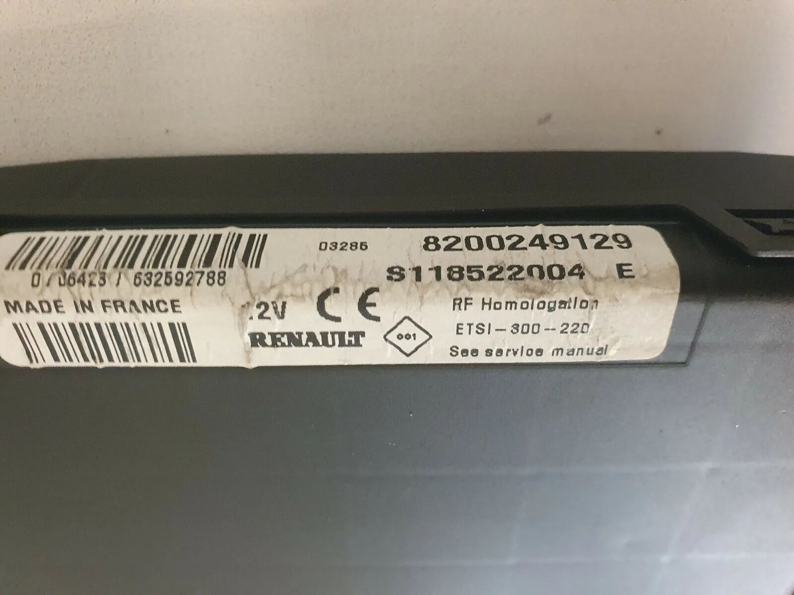 ⭐⭐⭐ boîtier de commande d'origine 8200249129 S118522004E Renault Valeo ⭐⭐⭐