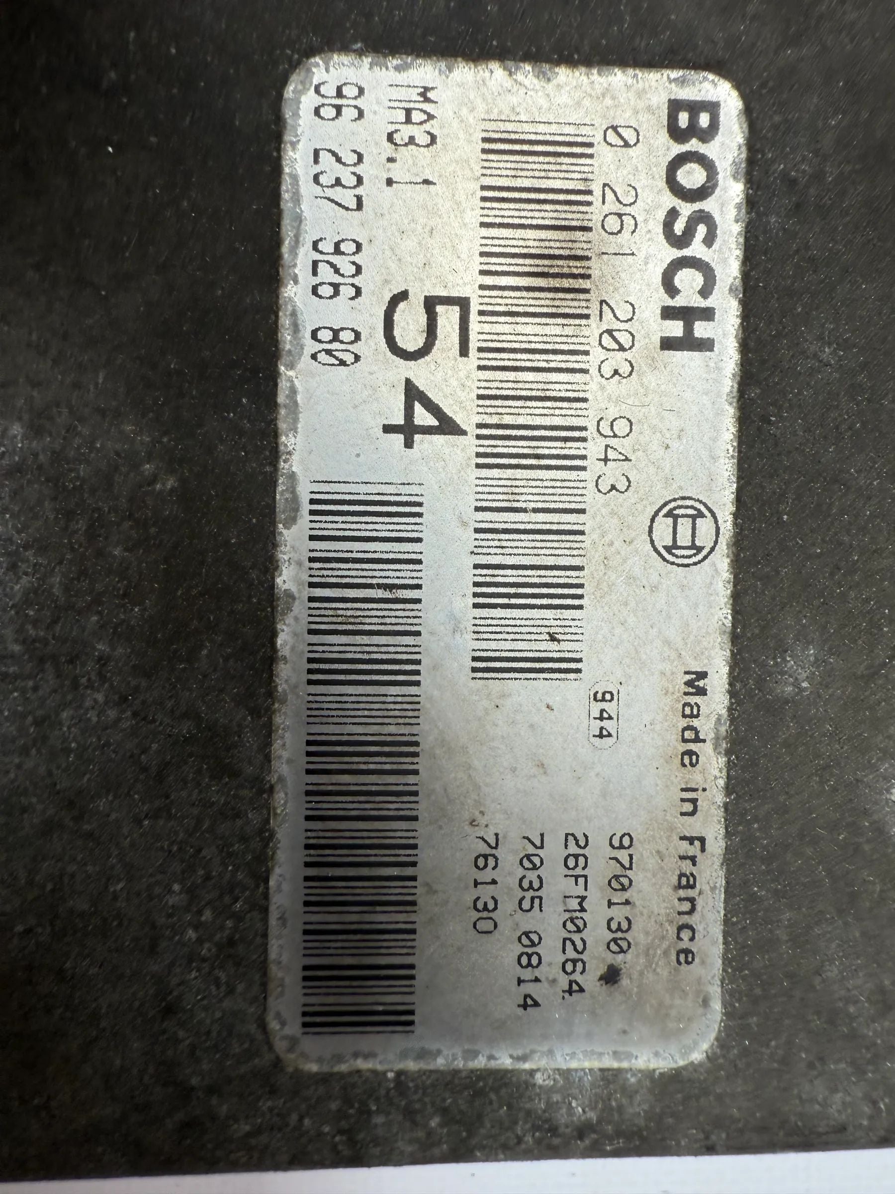 純正 Peugeot 106 S Citroen Saxo エンジンコントロールユニット(ECU) 9623792680 0261203943