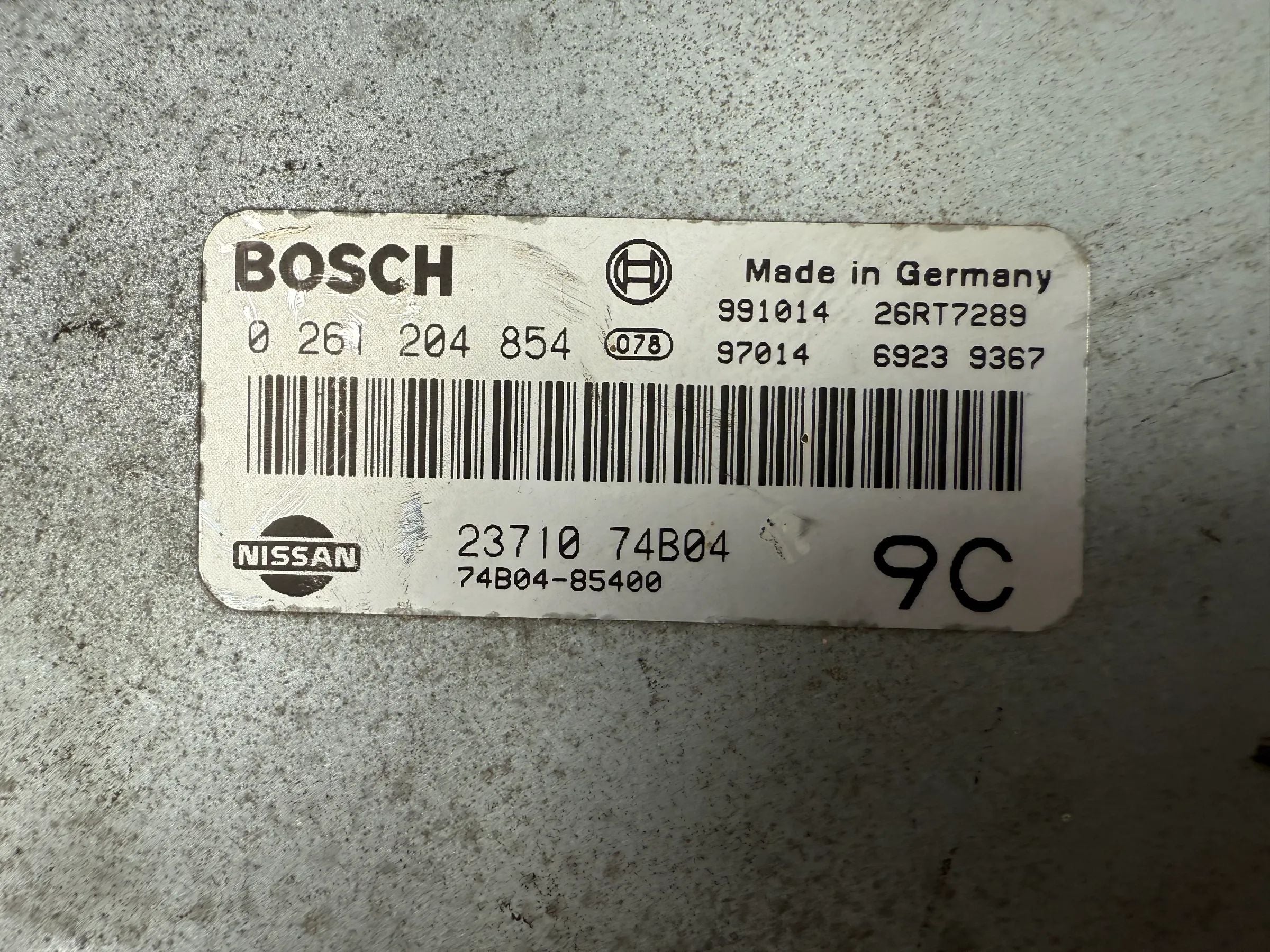 Originele NISSAN MICRA II K11 Motorbesturing ECU 2371074B04 / 0261204854