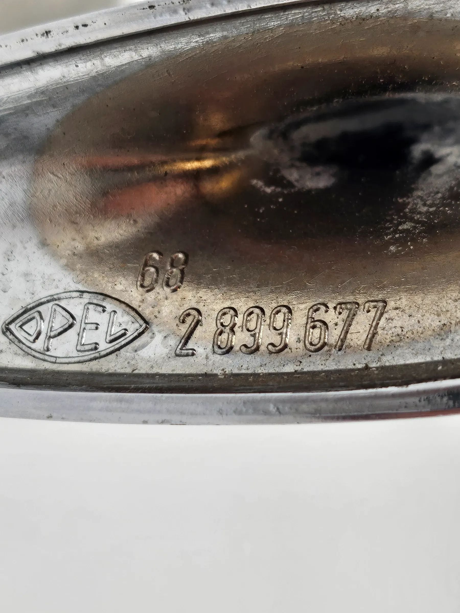 ORIGINAL Chrom Opel Lusterko lewe Rekord C Commodore A Kadett B GT 2899677