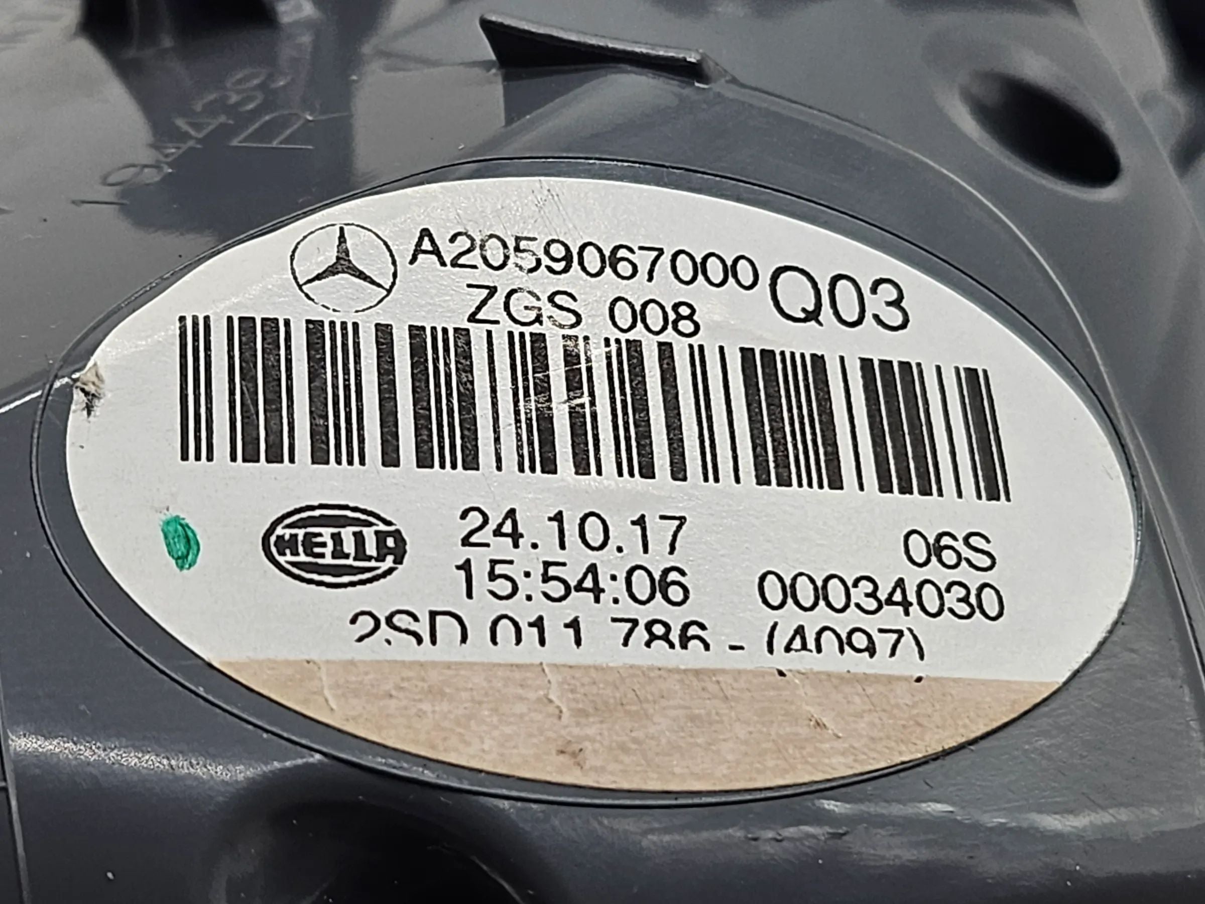 Original Mercedes W205  Cabrio Coupe Innere Rückleuchte  Rechts  A2059067000