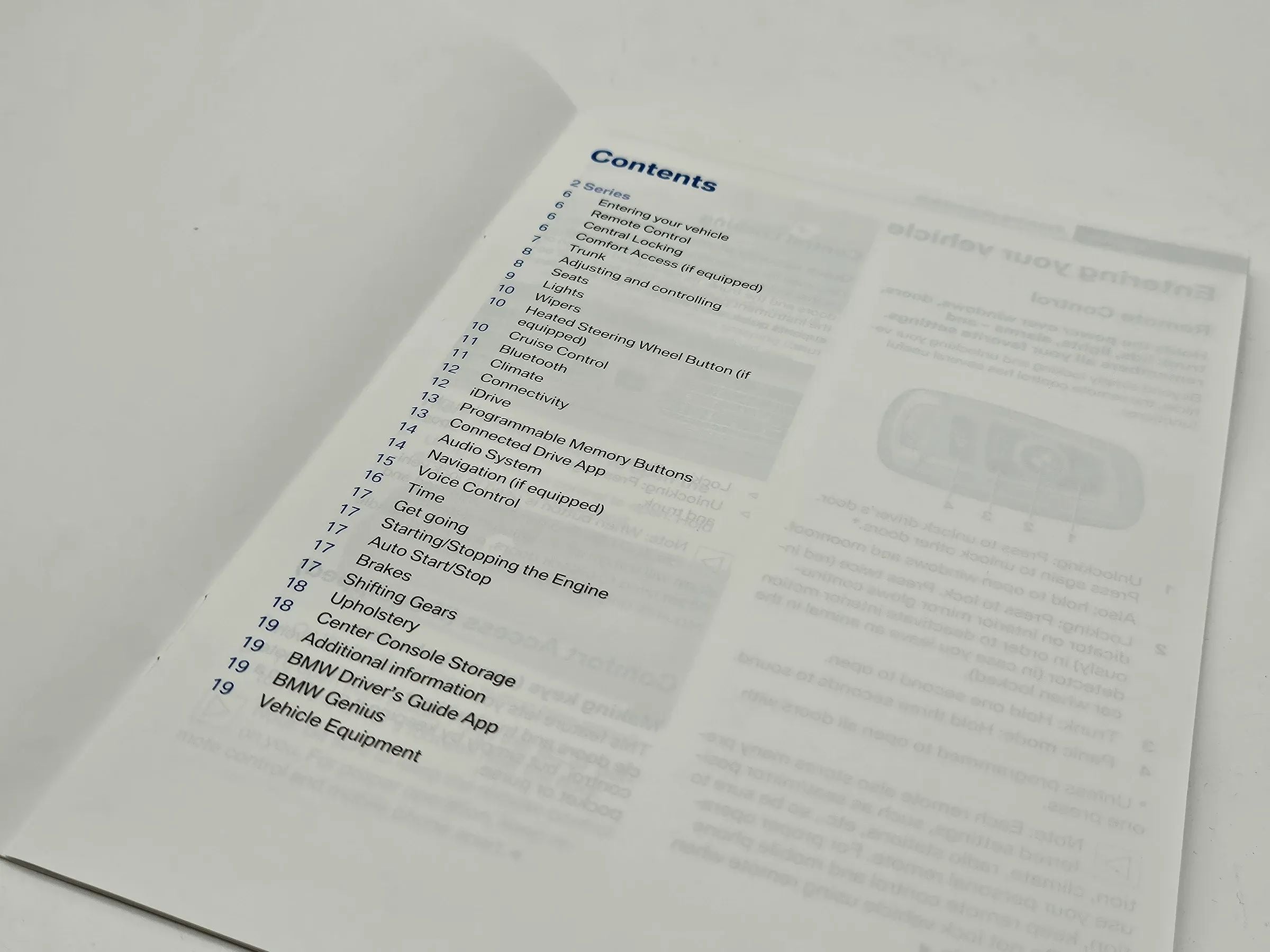 宝马2系Coupe F22 2017 快速使用说明 英文版