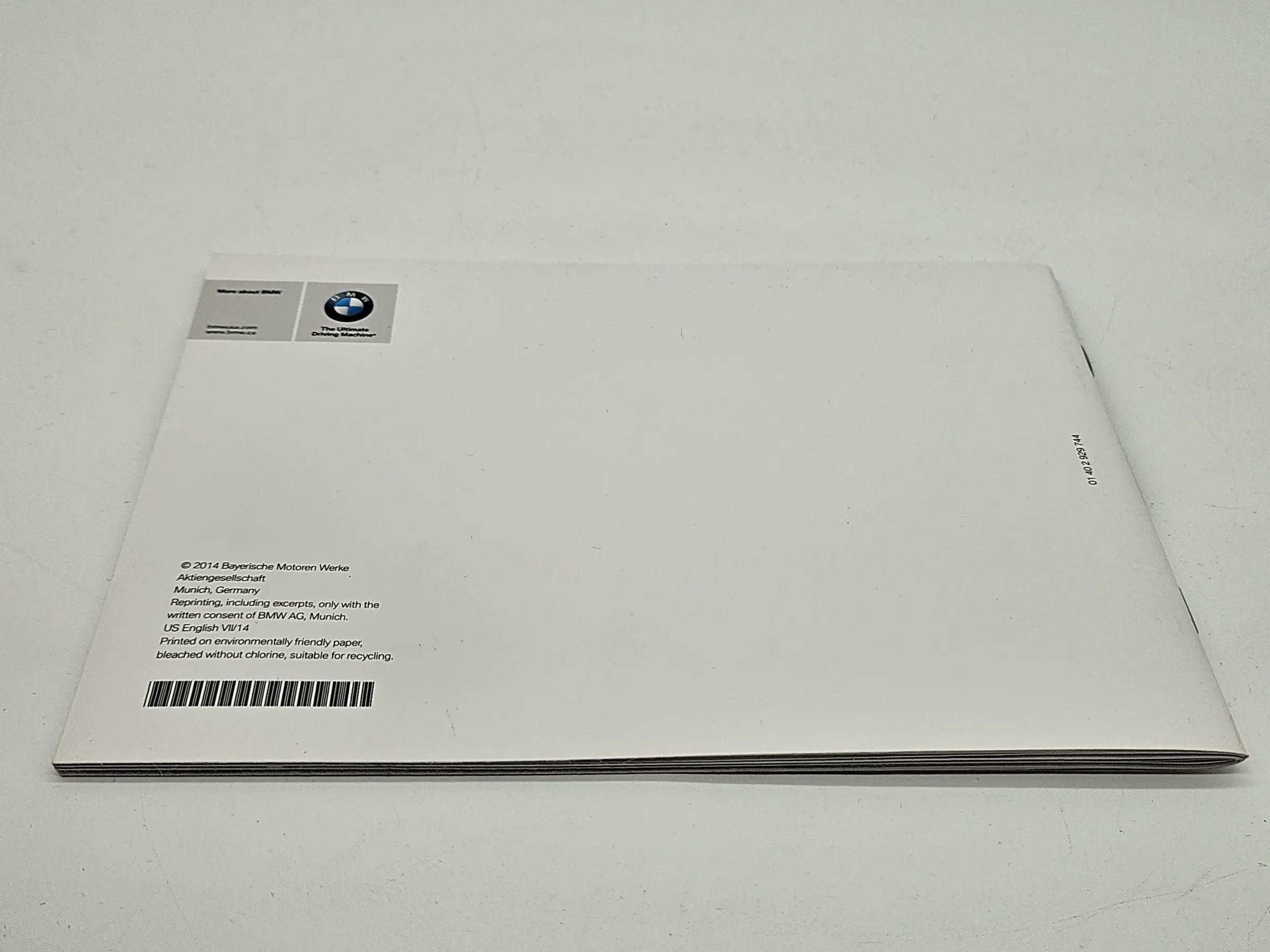 Original BMW X5 F15   X6 Quick Bedienungsanleitung 2015 Bordbuch englisch